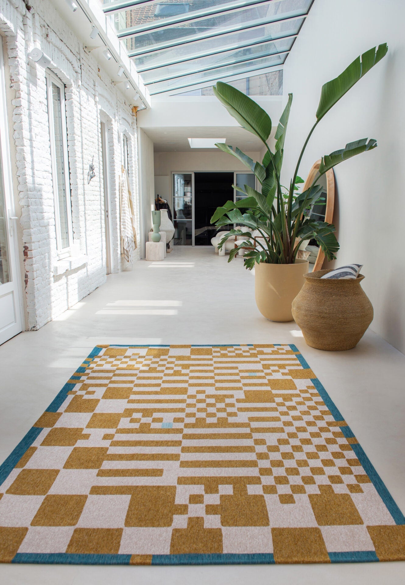 Schach Honig beige Teppich