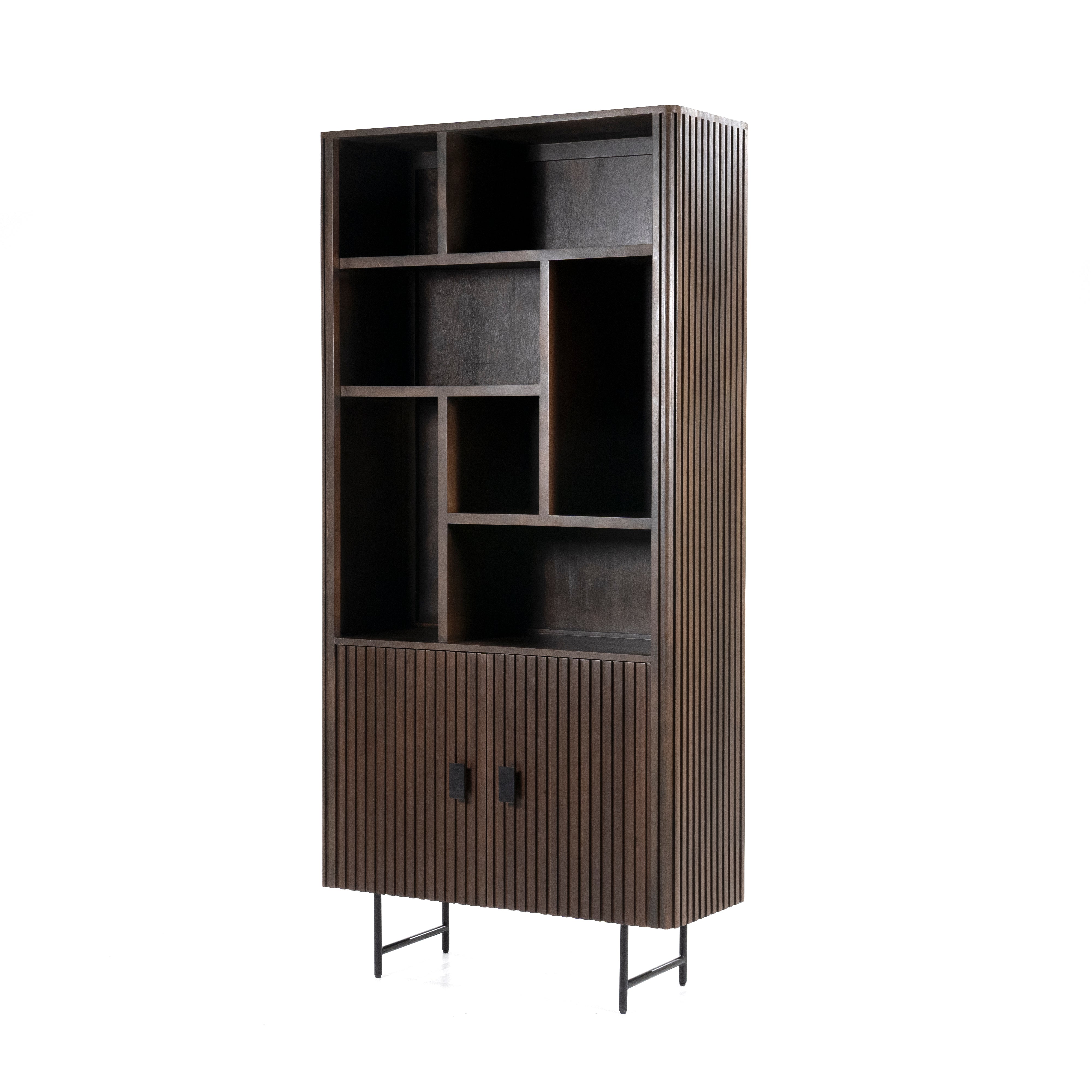 REMI Shelf dark brown mango wood