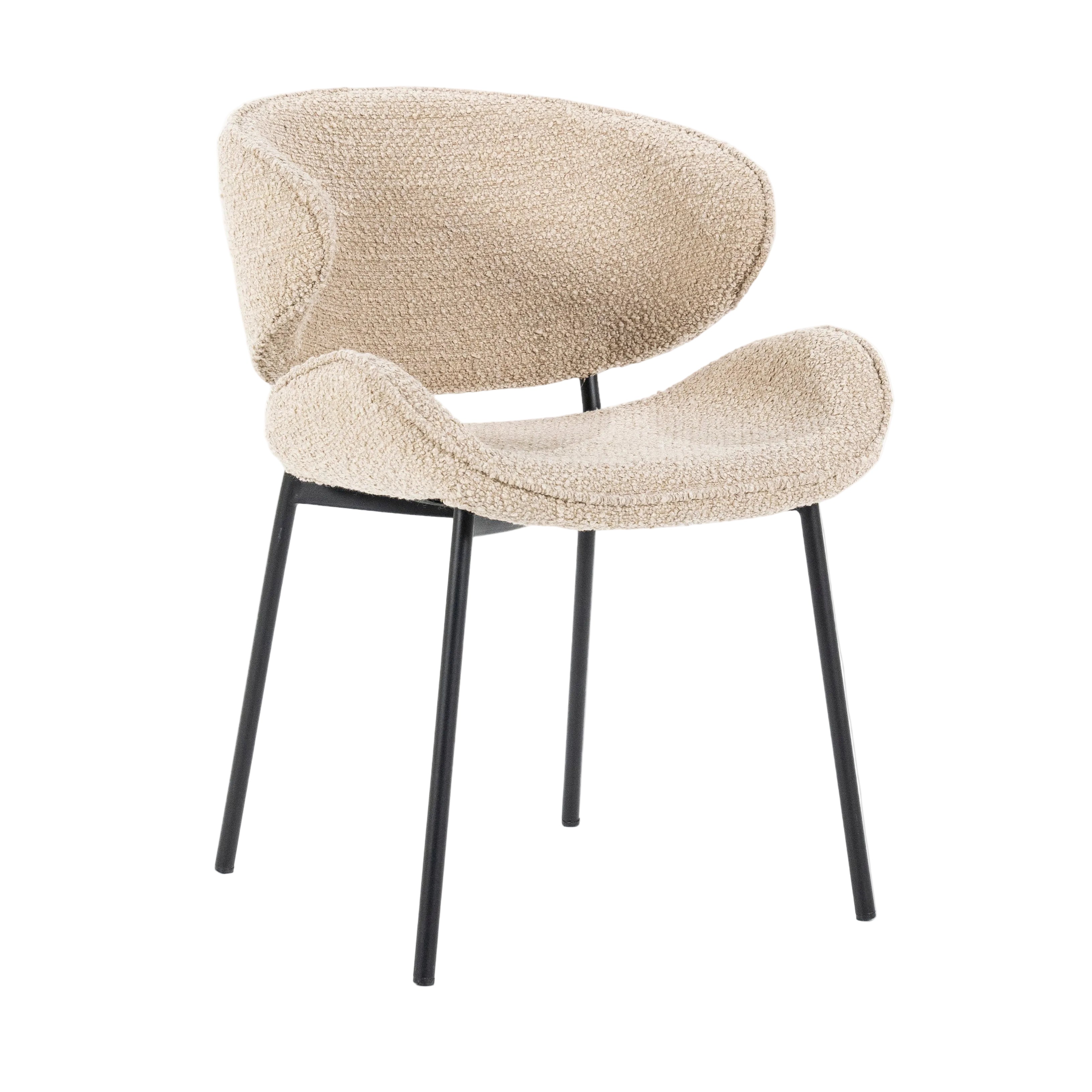TESS Chair in Sand with Black Base