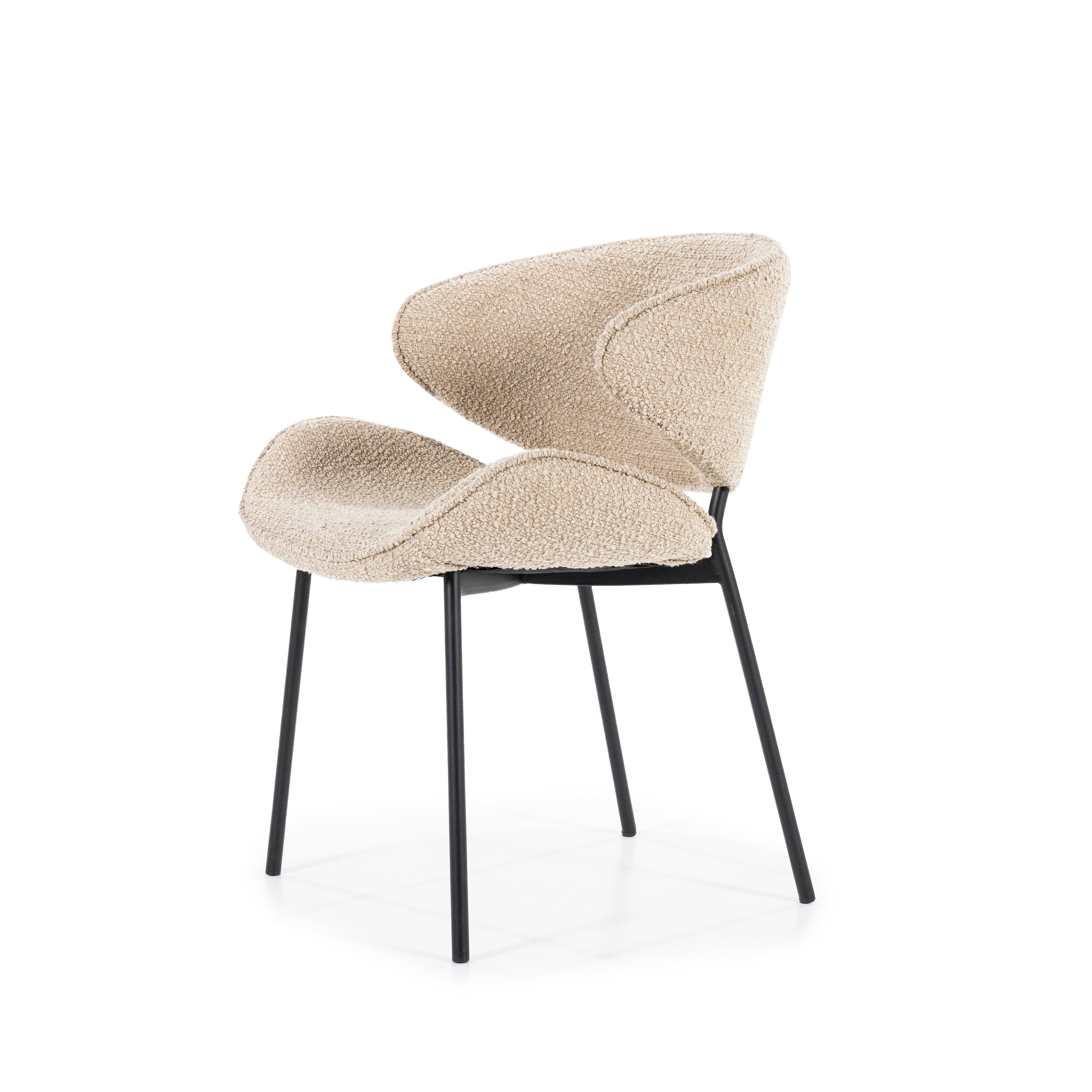 TESS Chair in Sand with Black Base
