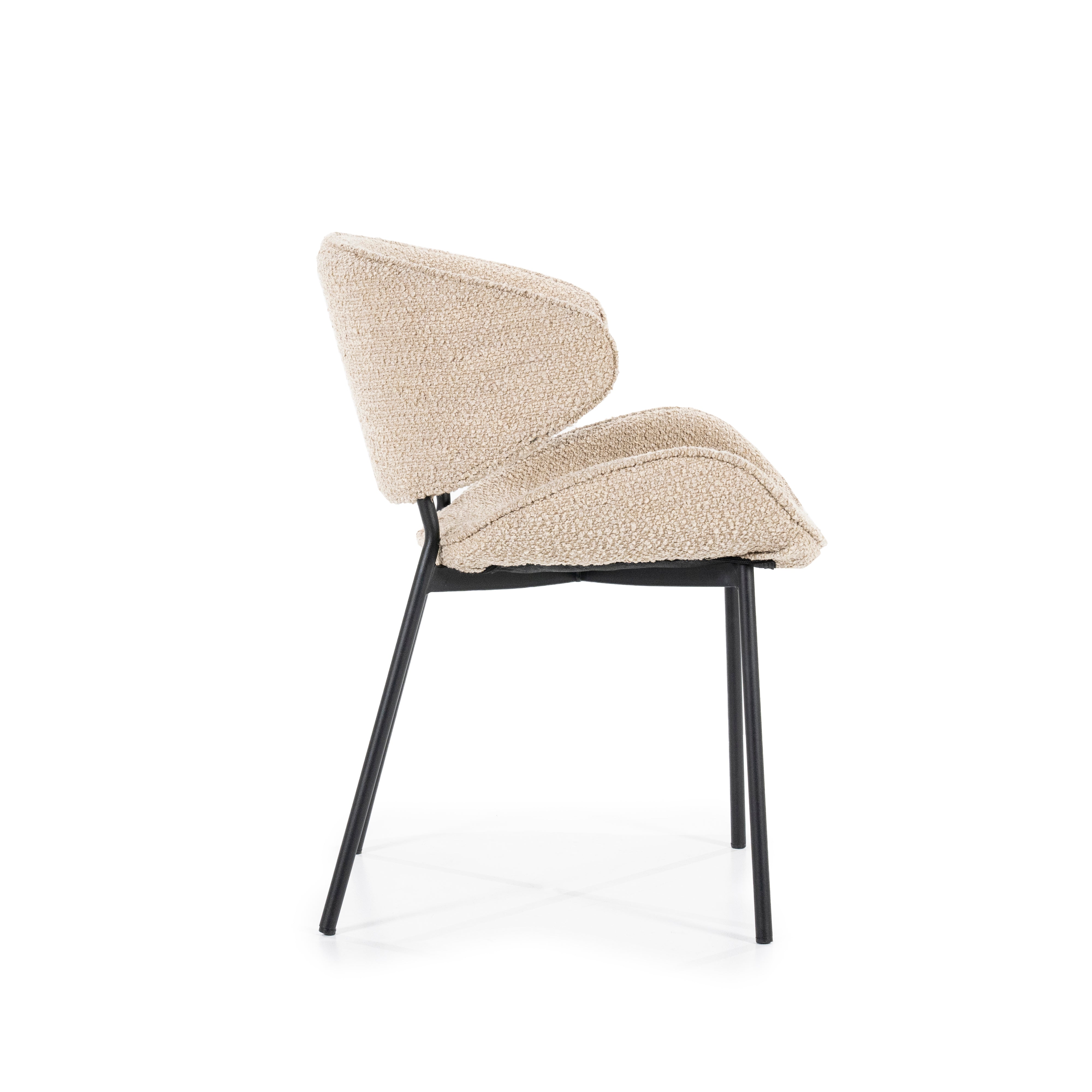 TESS Chair in Sand with Black Base