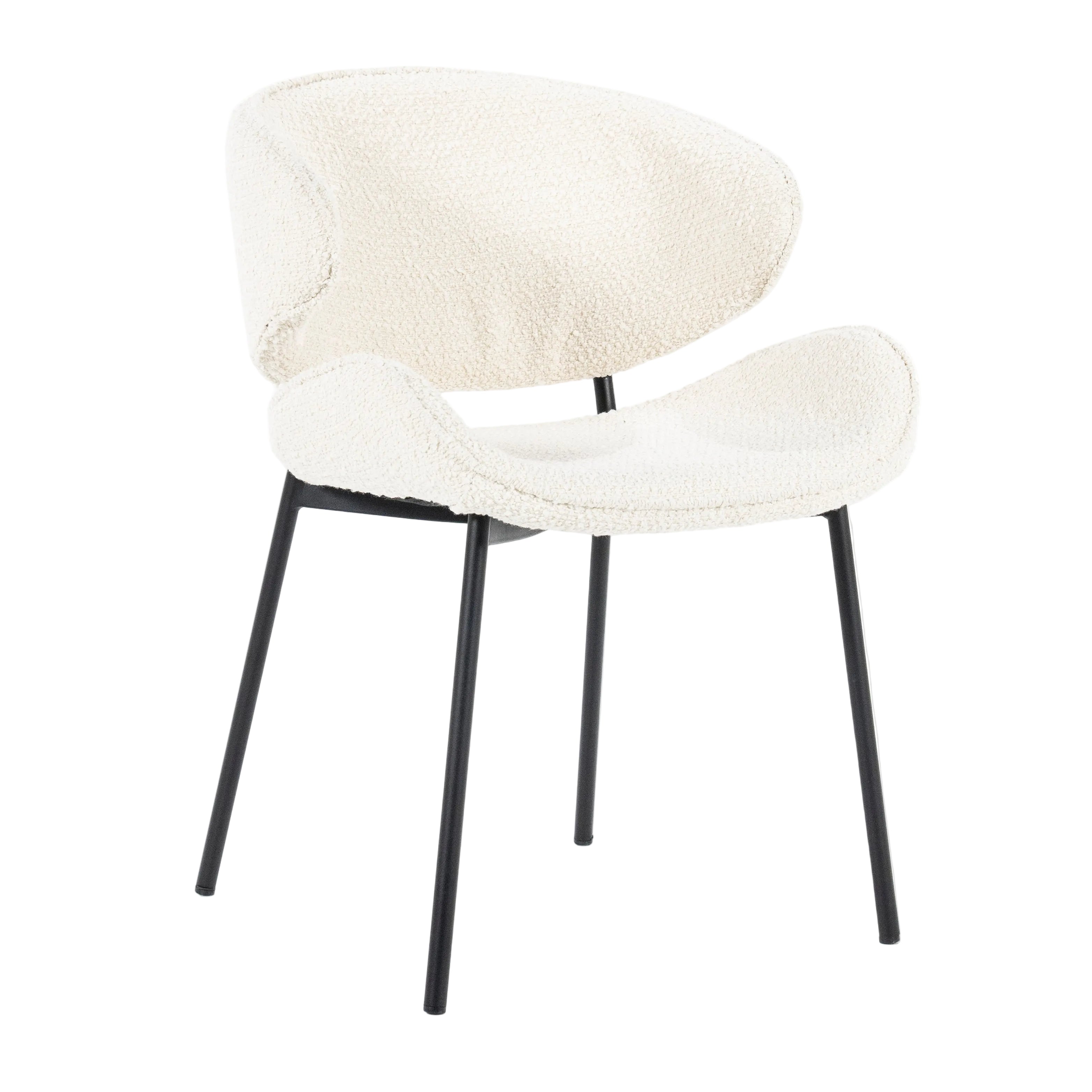 TESS Chair Cream with Black Base