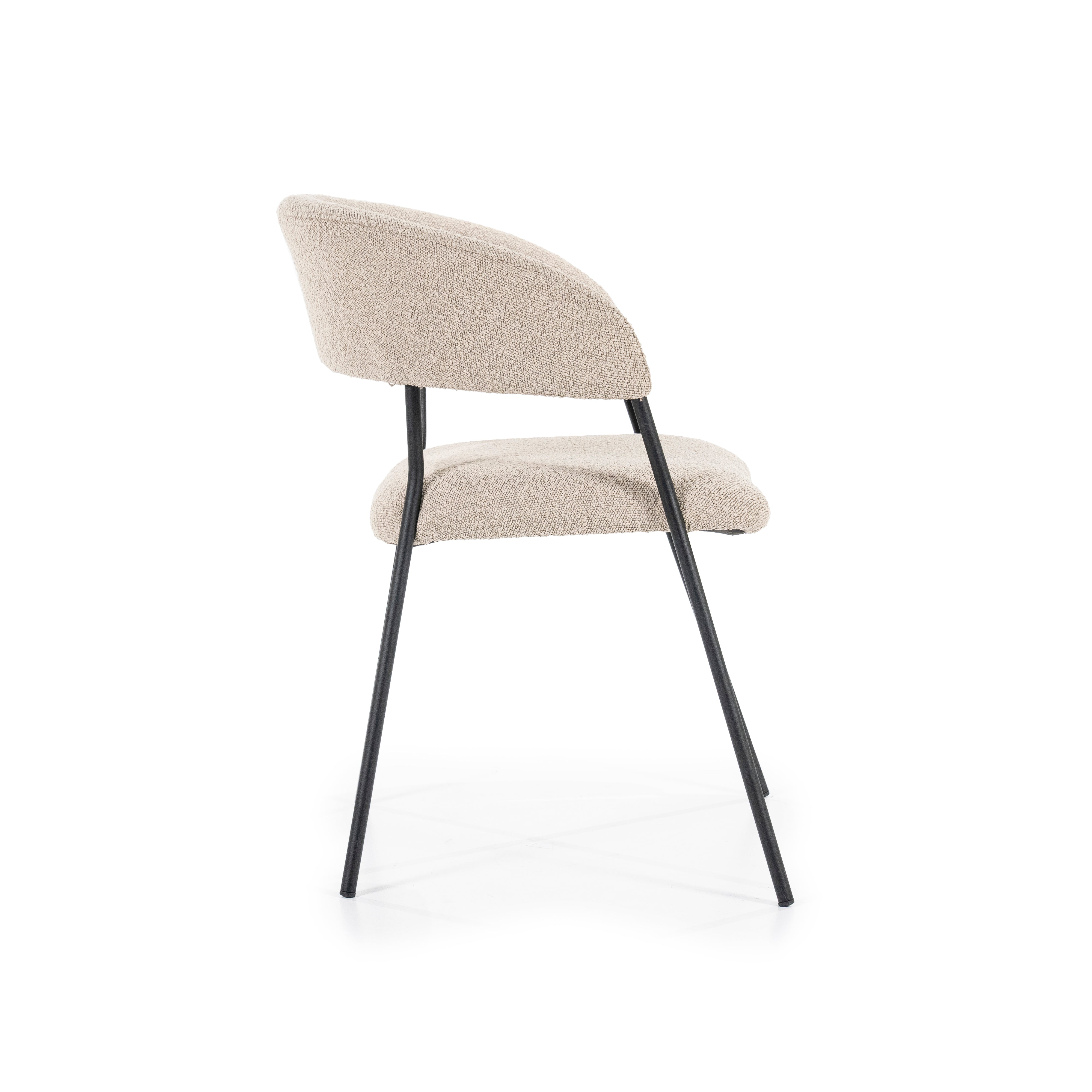 LUKA Chair Beige with Black Base
