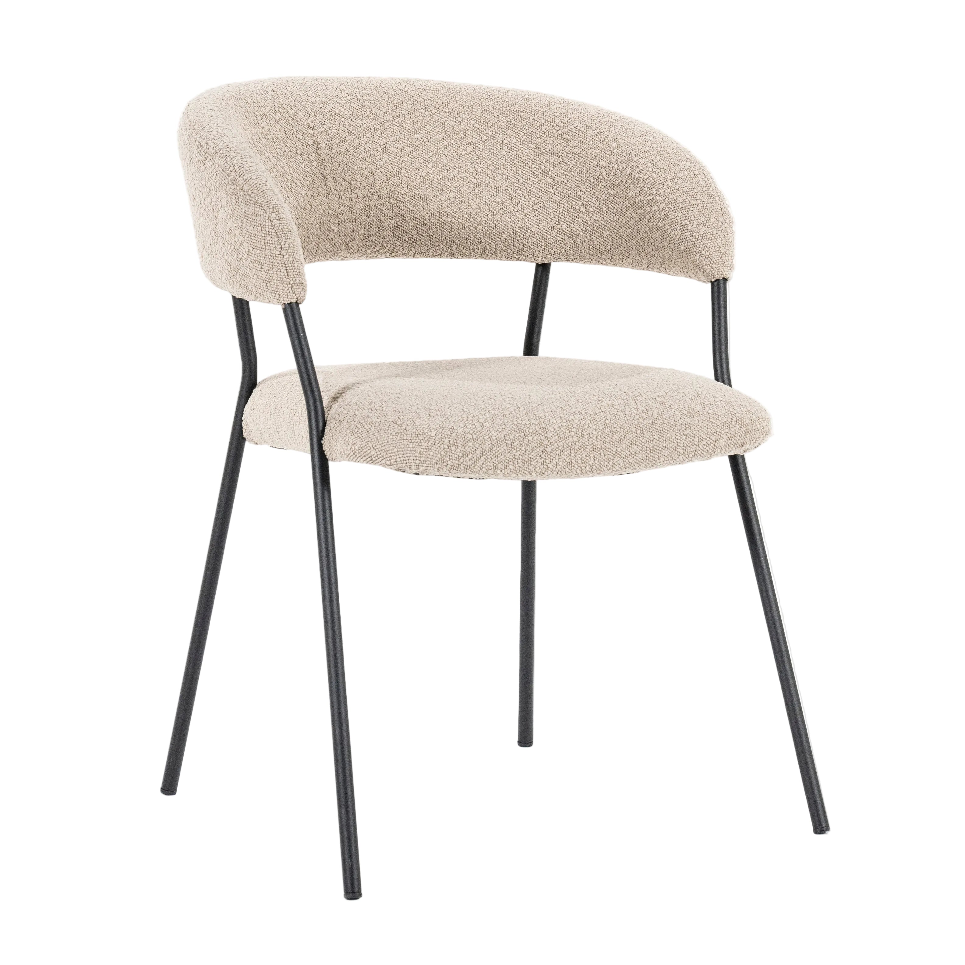 LUKA Chair Beige with Black Base