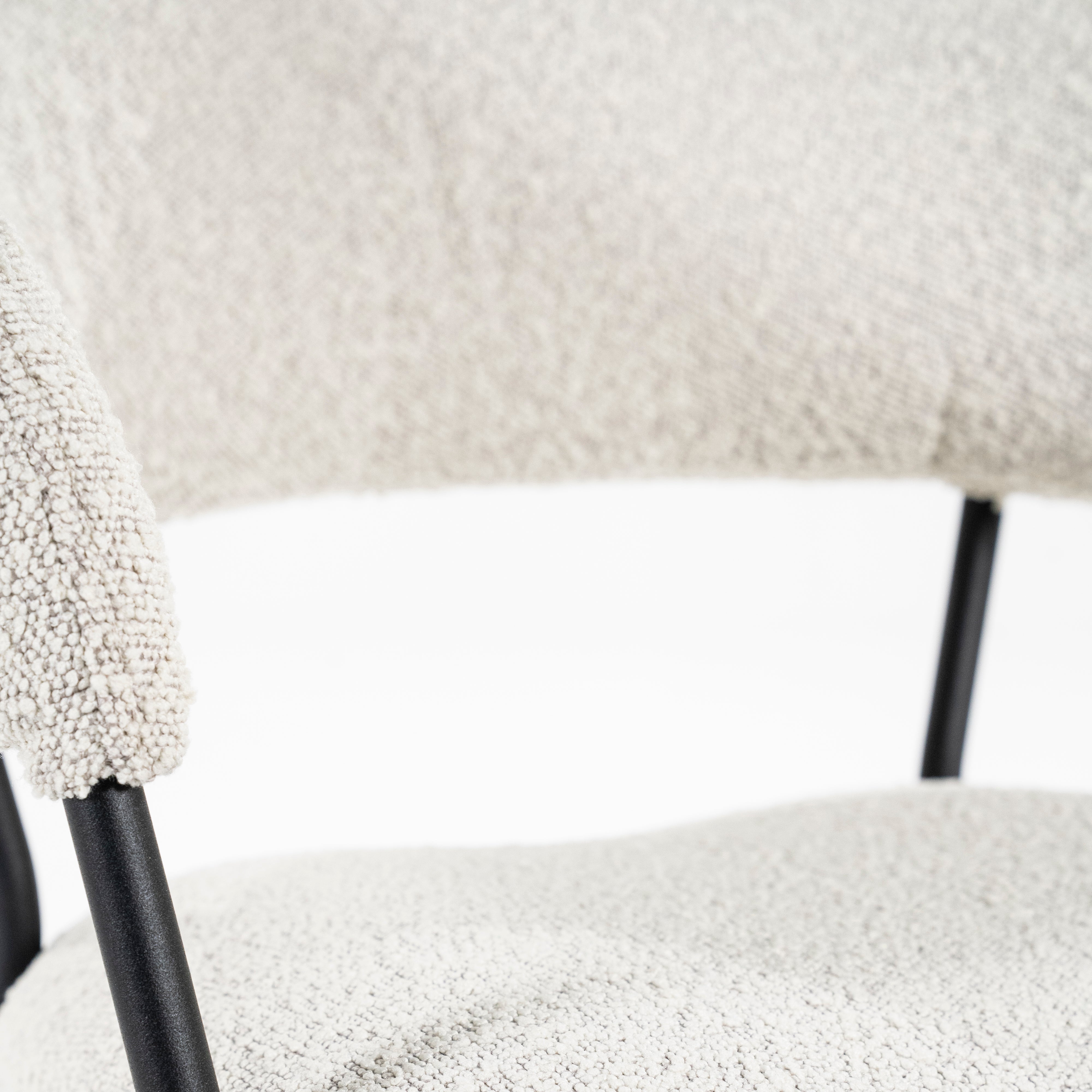 LUKA Chair Cream with Black Base