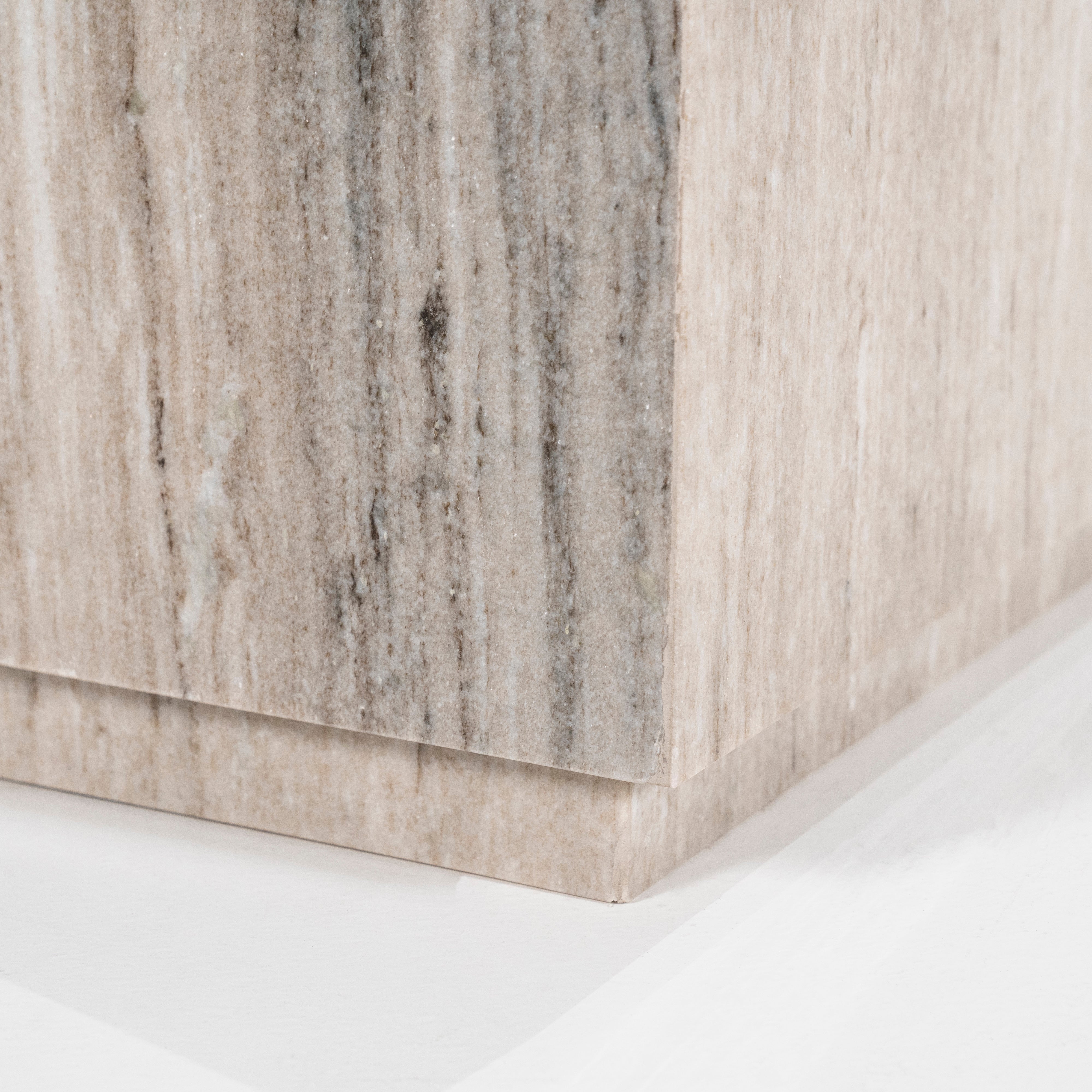 VINCE Side Table Gray Marble