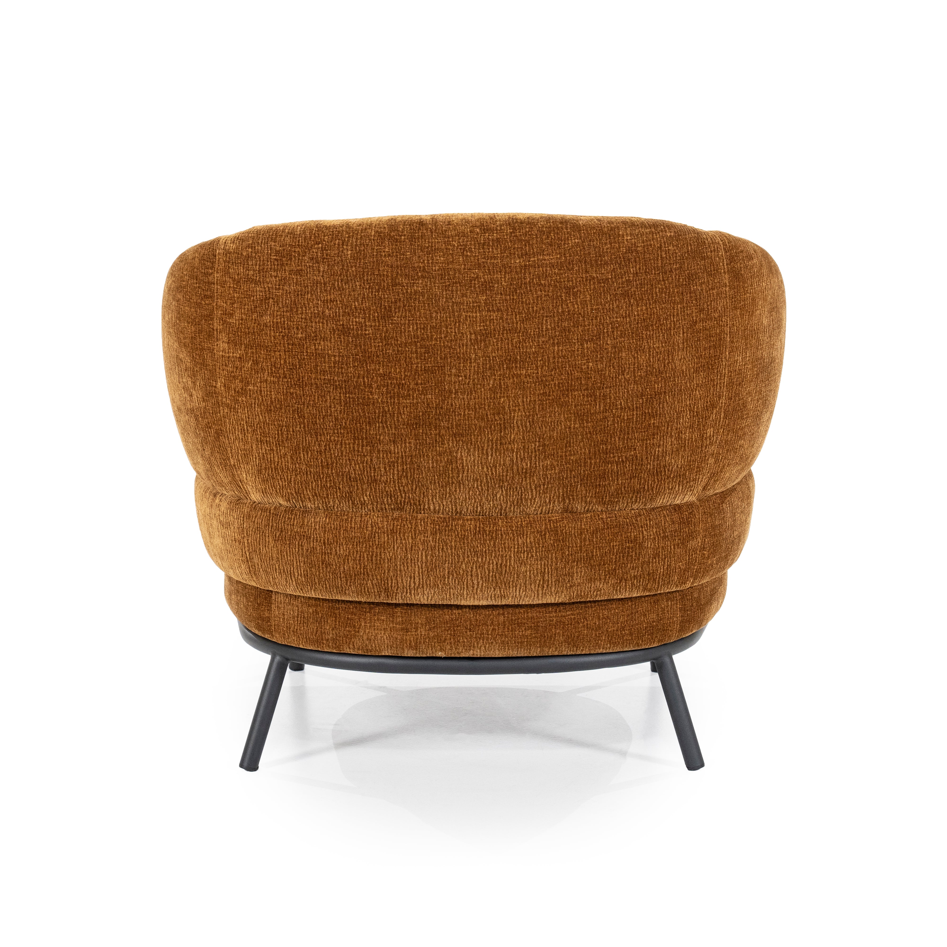 DAVID mustard armchair with black base