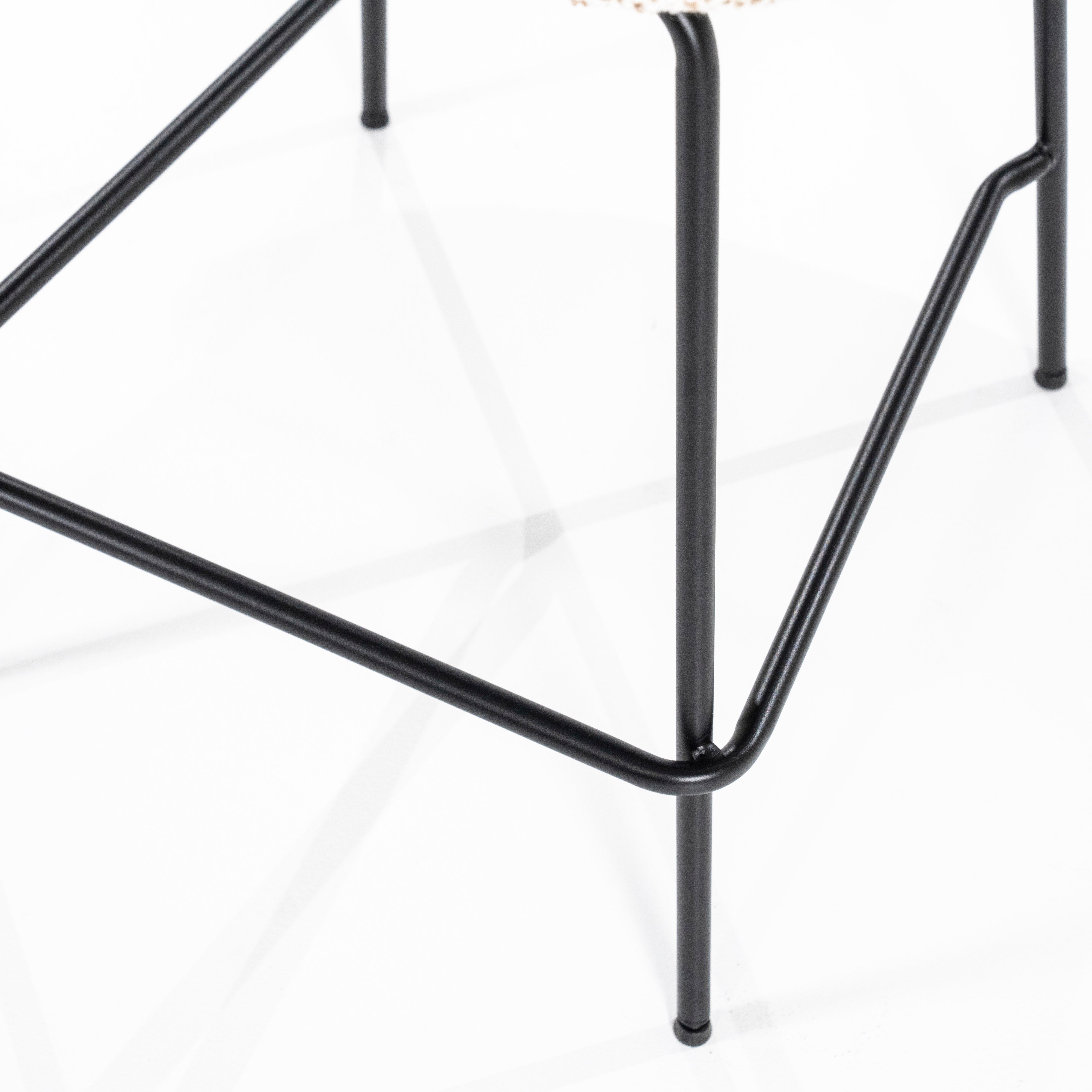 Beige JON stool with a black base