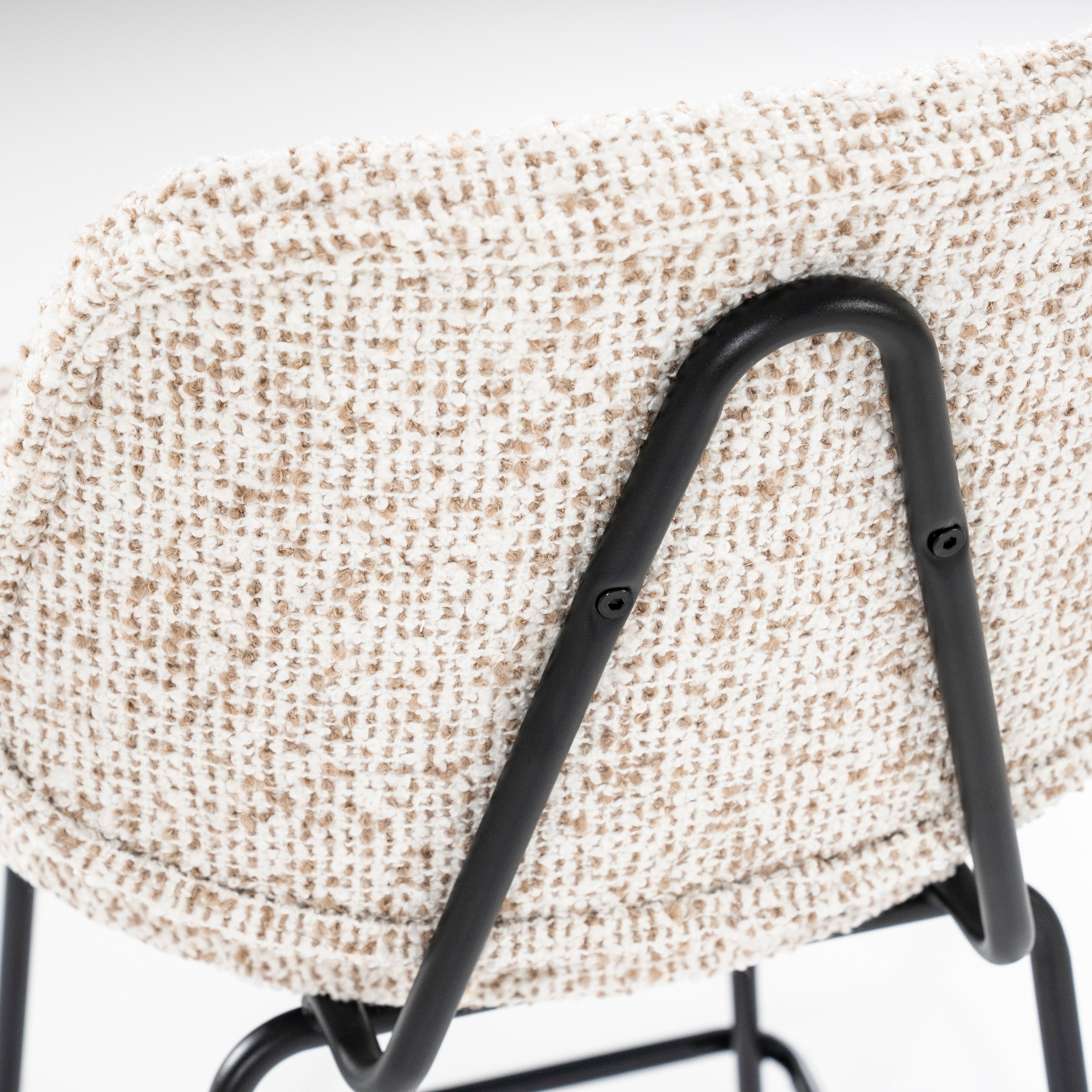 Beige JON stool with a black base