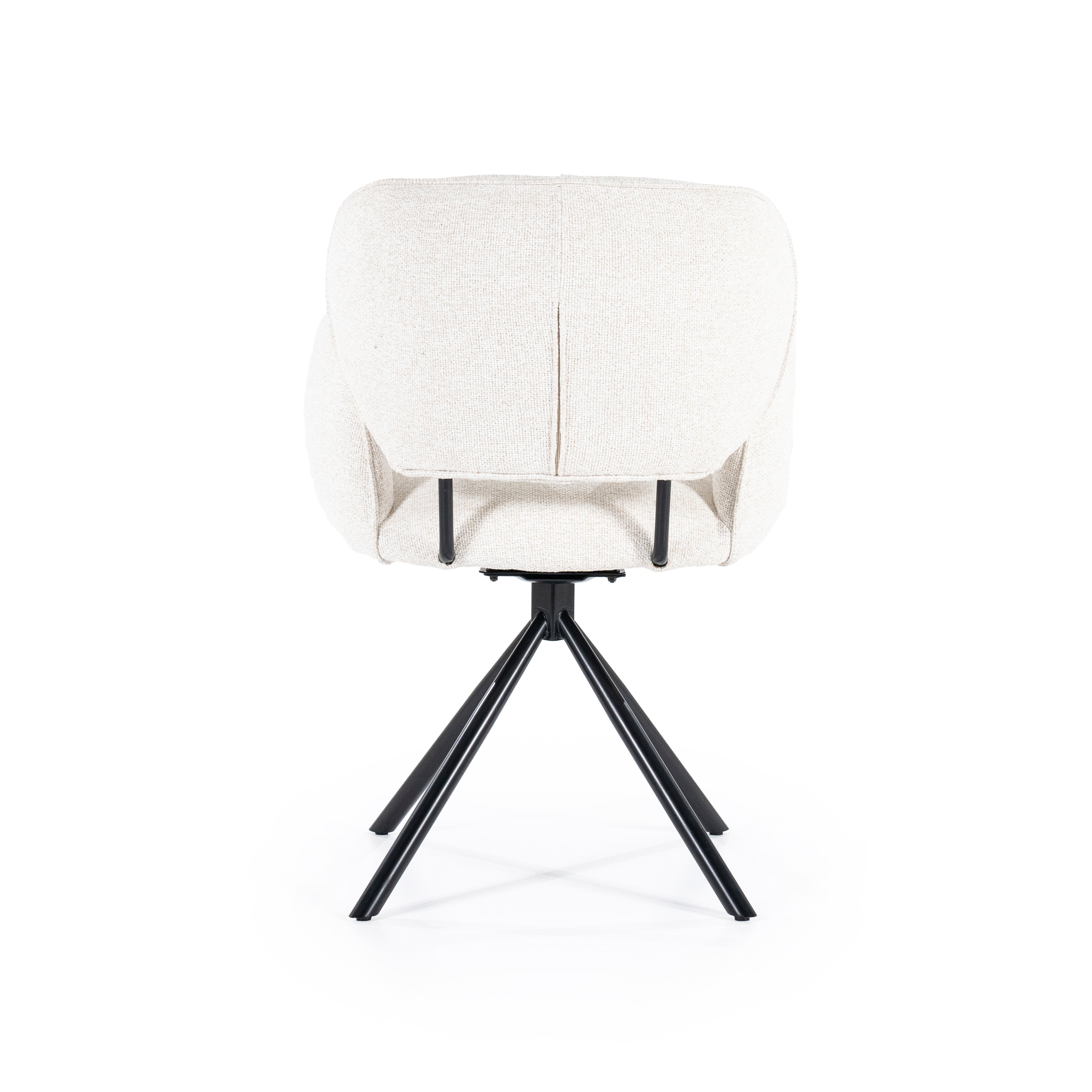 ROSALIN Cream Chair with Black Base