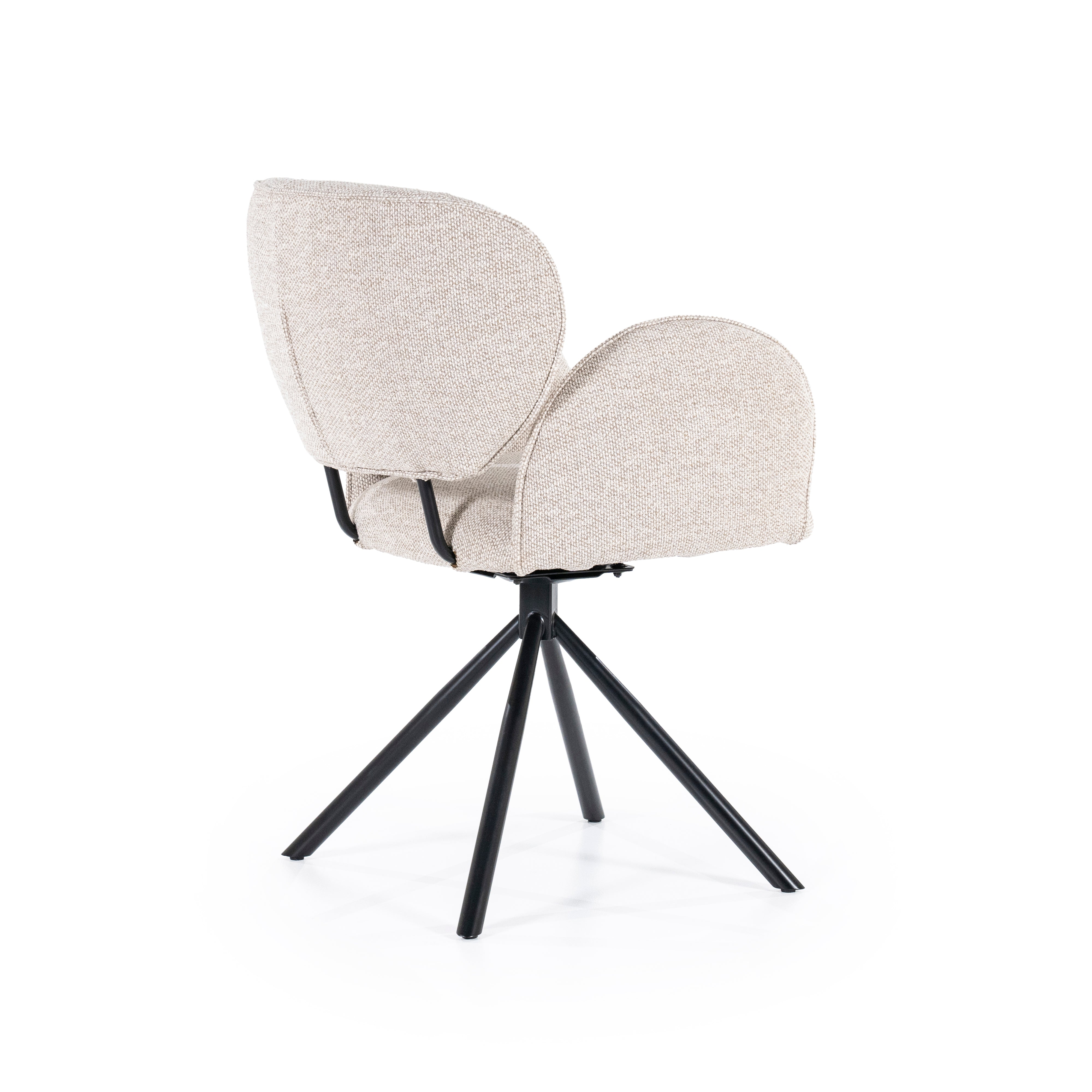 ROSALIN Chair Beige with Black Base