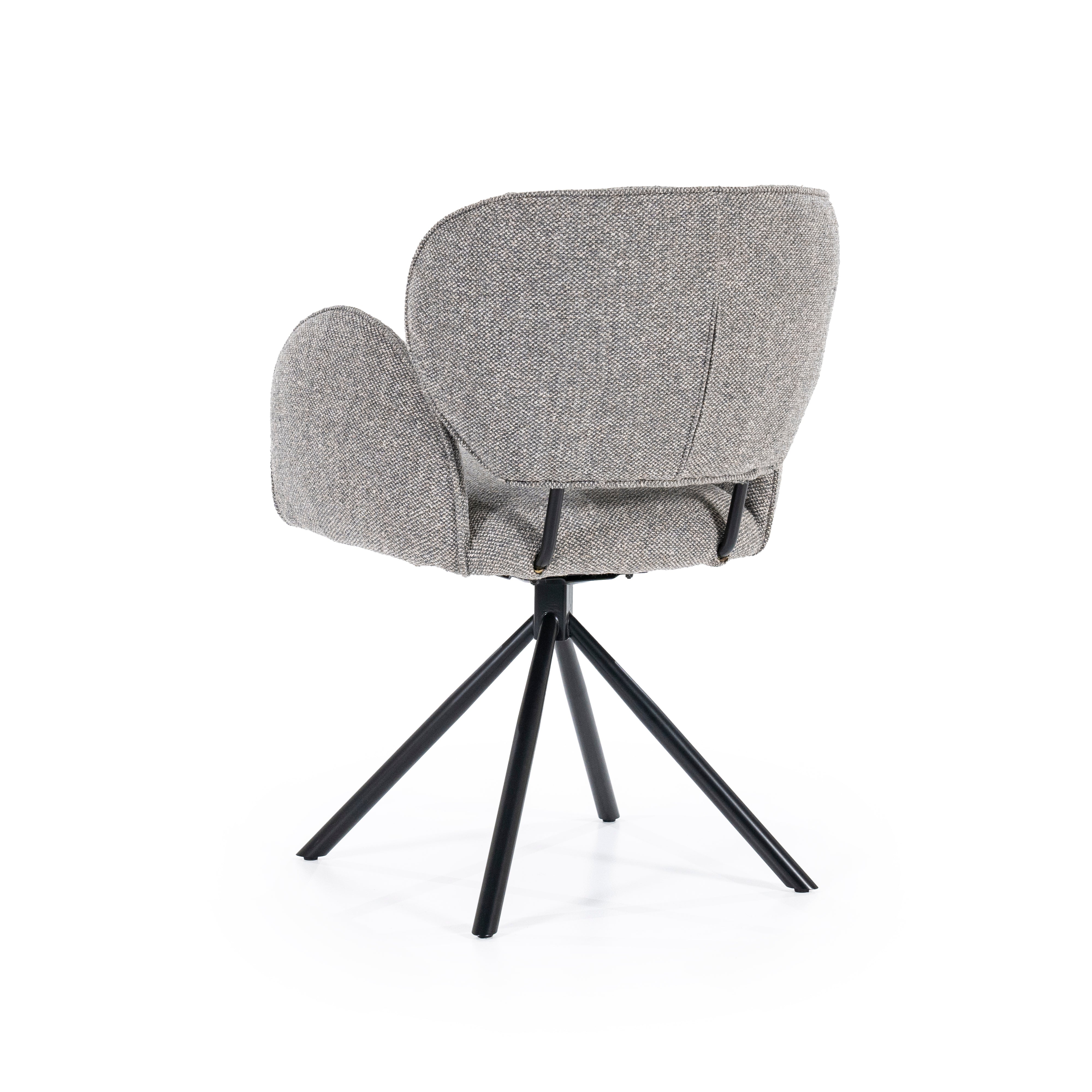 ROSALIN Chair Gray with Black Base