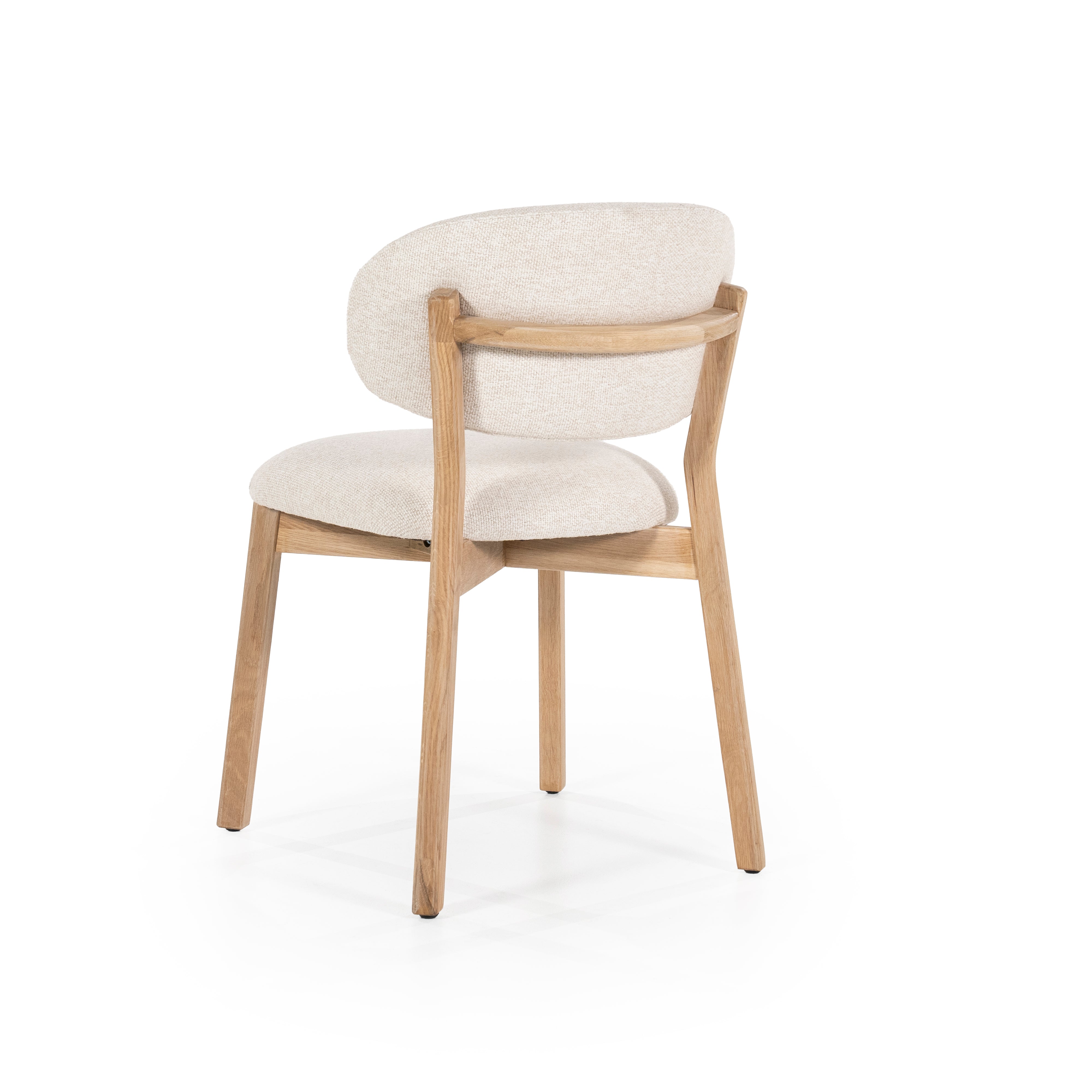 MIKKY Chair Beige with Oak Base