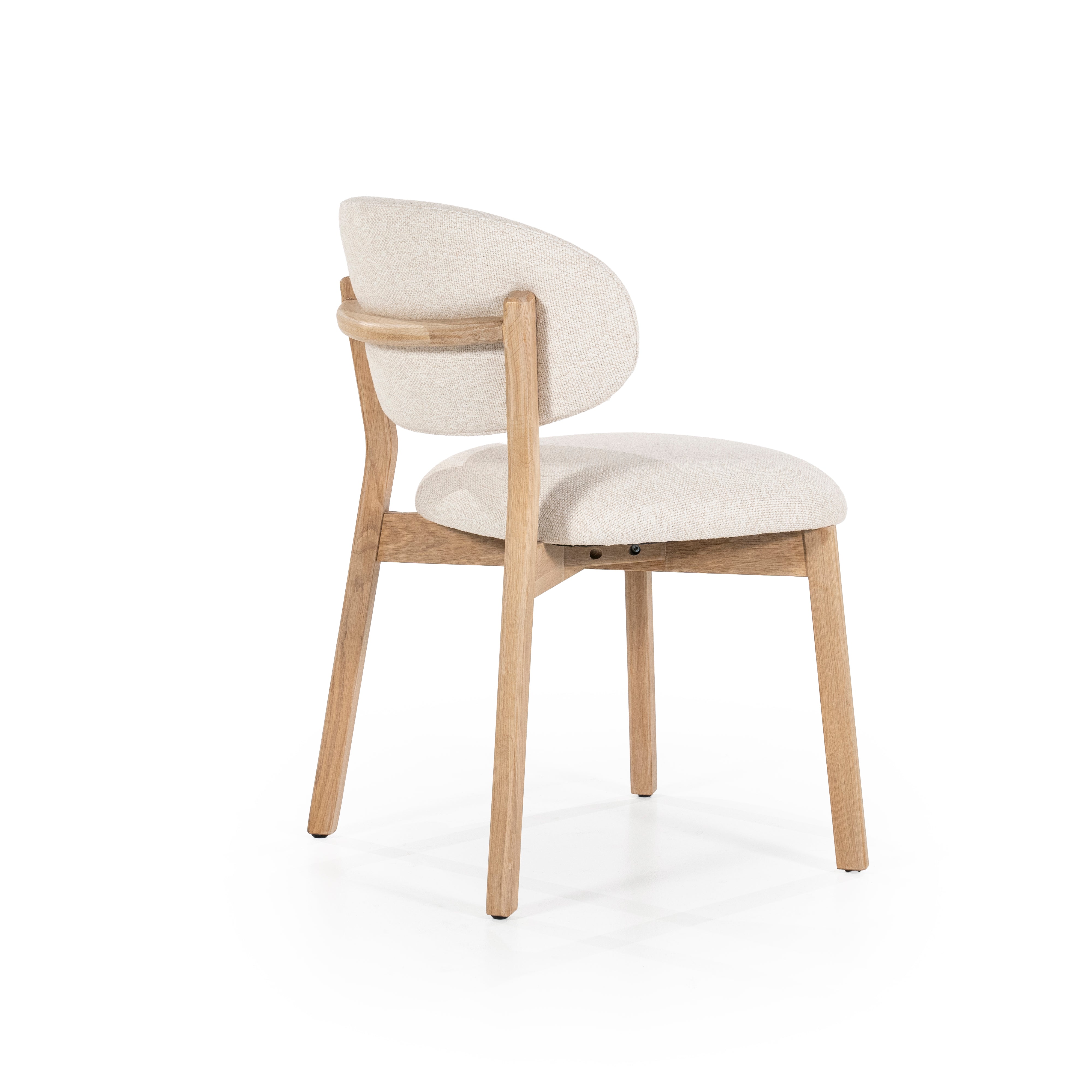 MIKKY Chair Beige with Oak Base