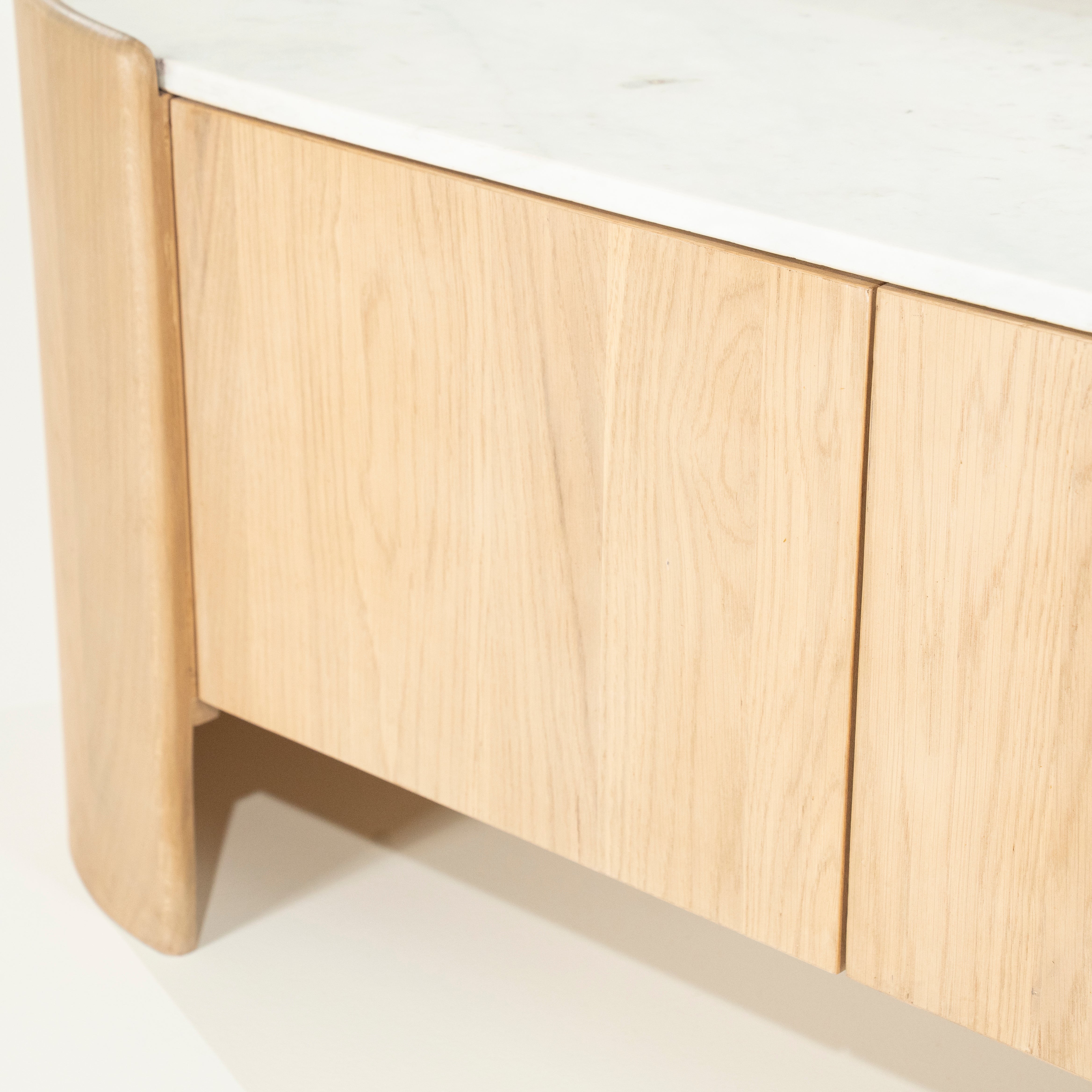 RTV cabinet DON oak wood with marble top