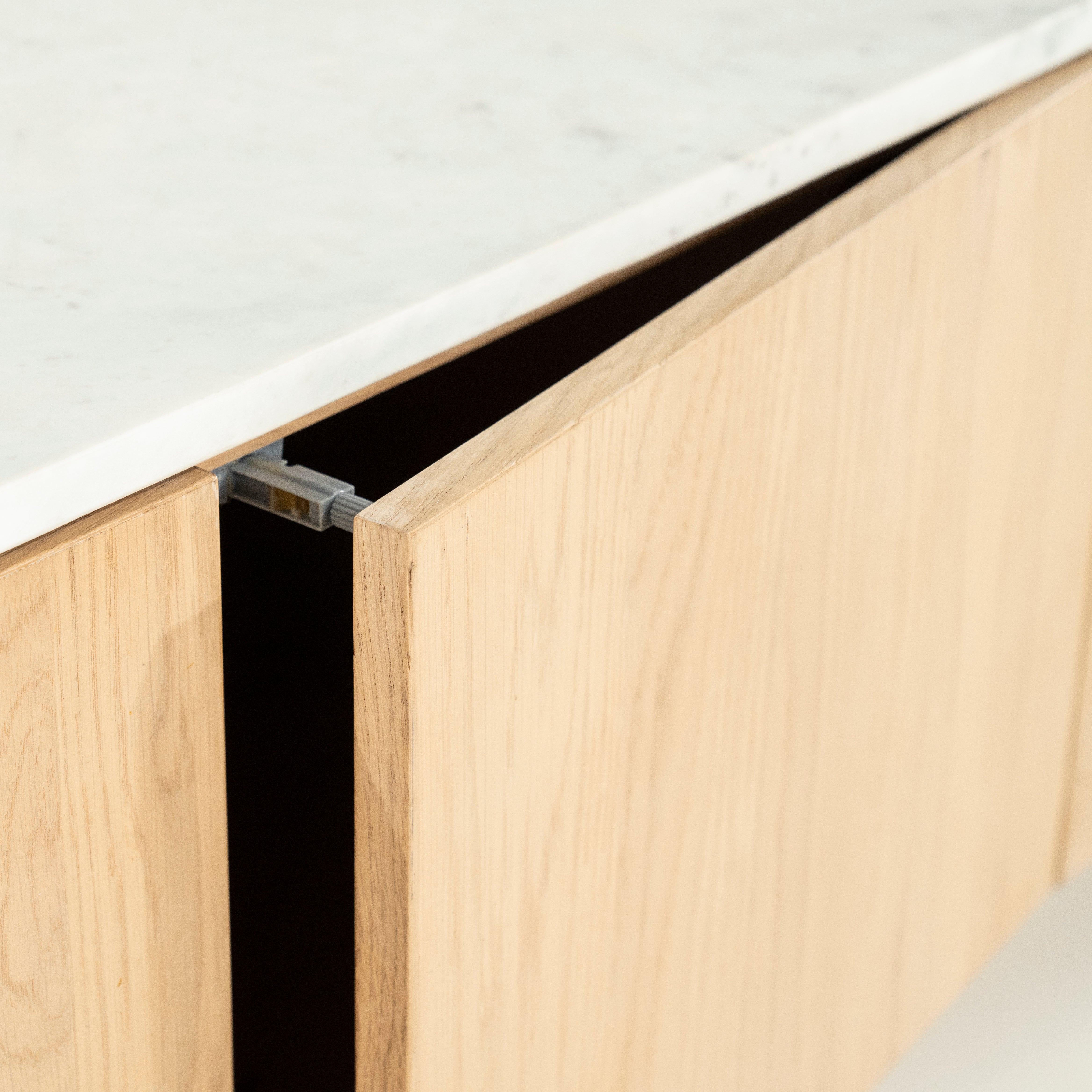 RTV cabinet DON oak wood with marble top