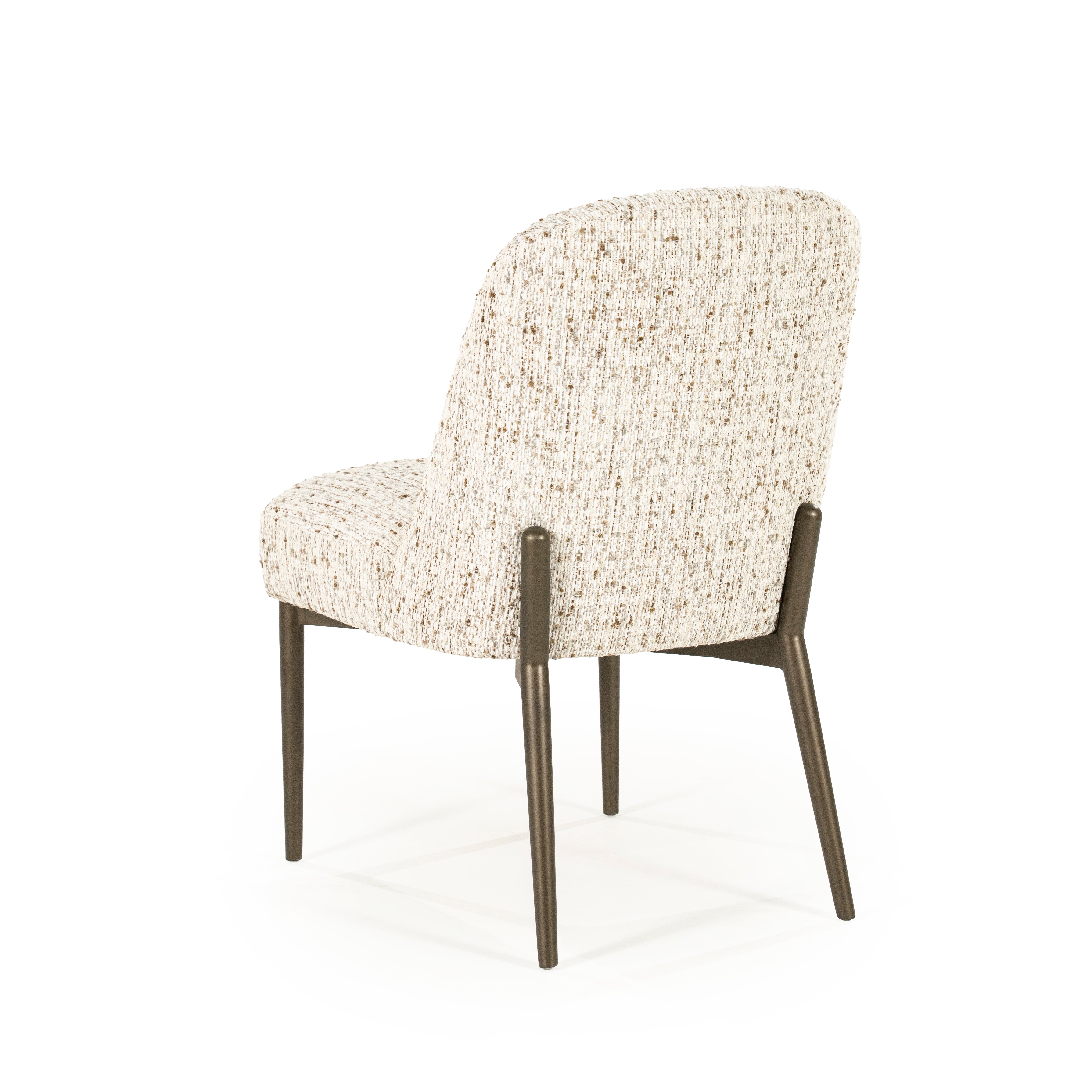 Tobias Chair in Beige with Dark Brown Base