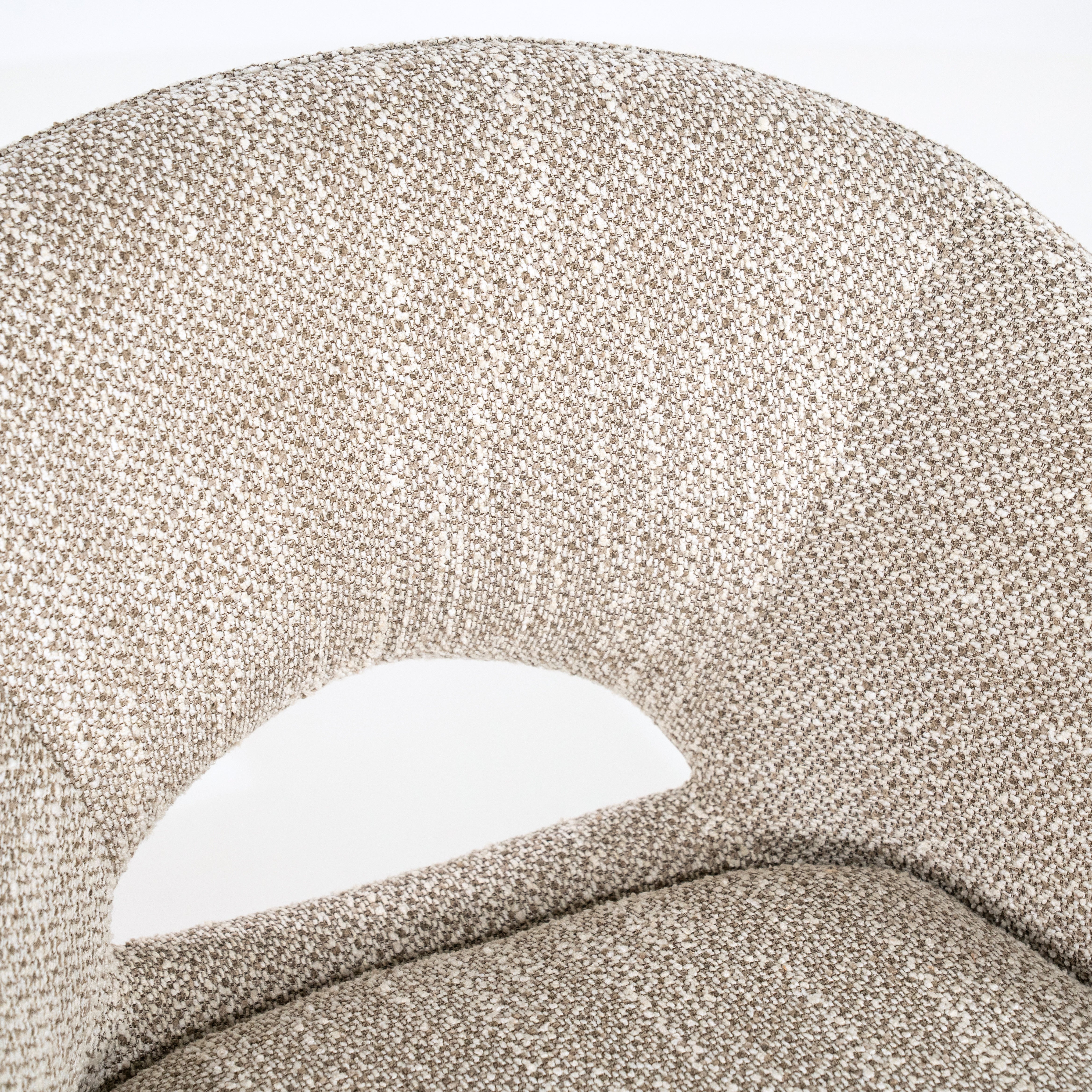 NOL taupe swivel chair with black base