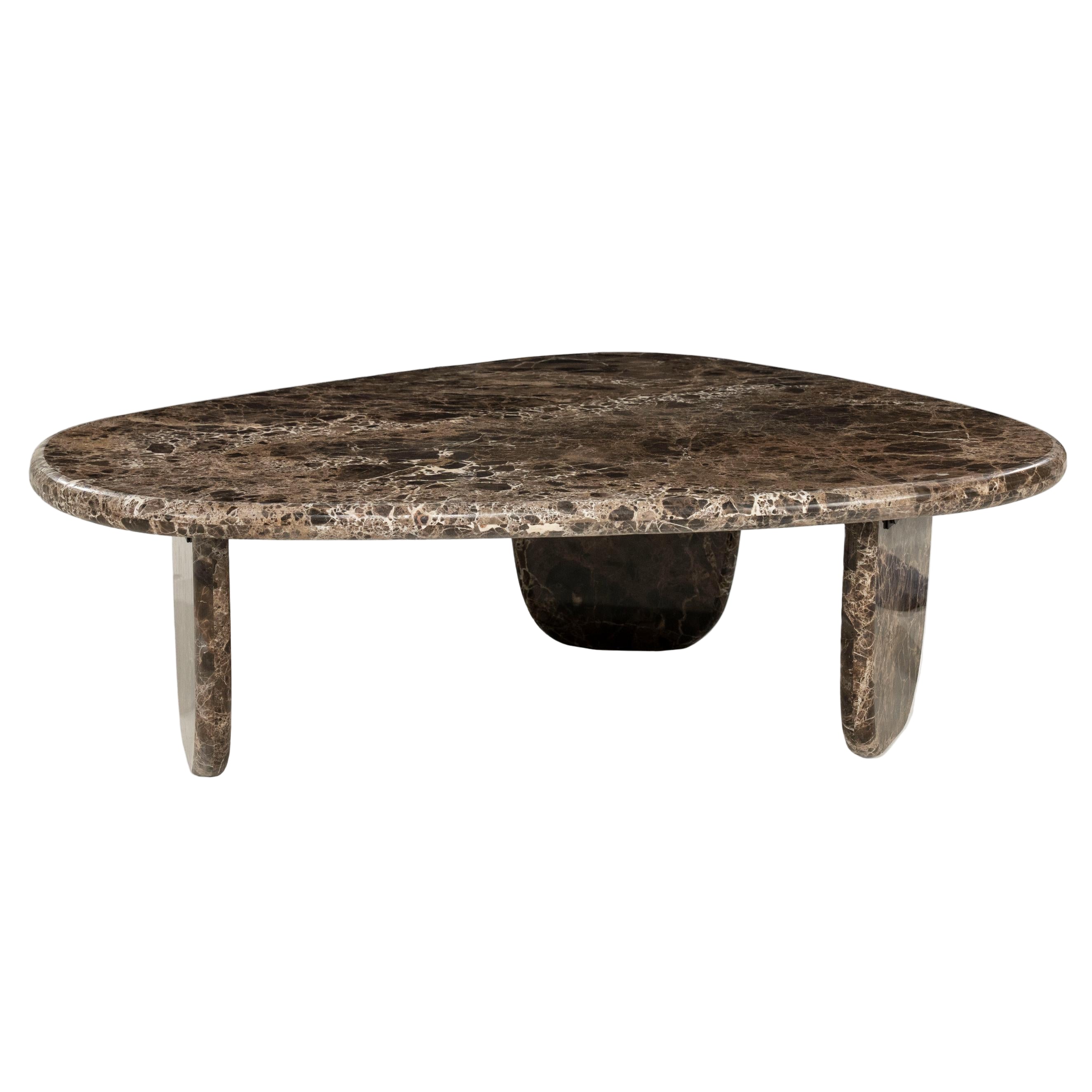 DEVIN Coffee Table Brown Emperador Marble