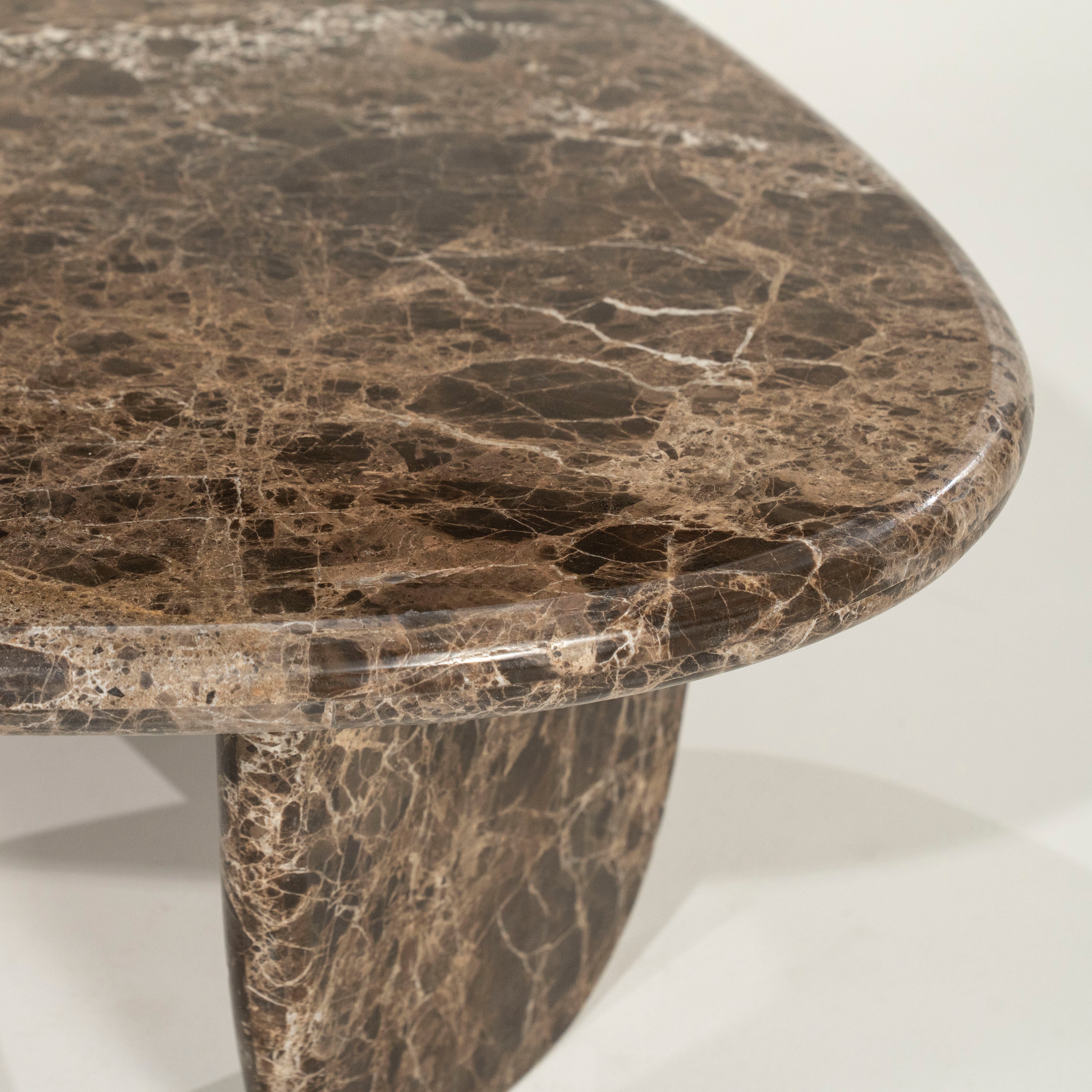 DEVIN Coffee Table Brown Emperador Marble