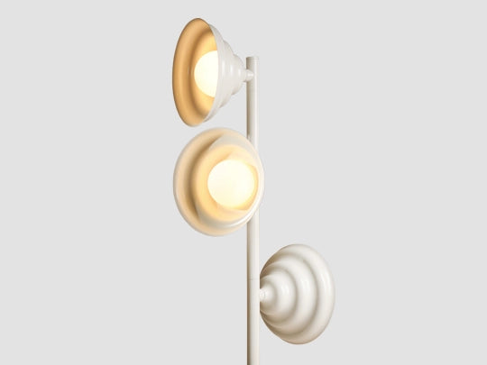 Floor lamp with regulation of shades cream wave