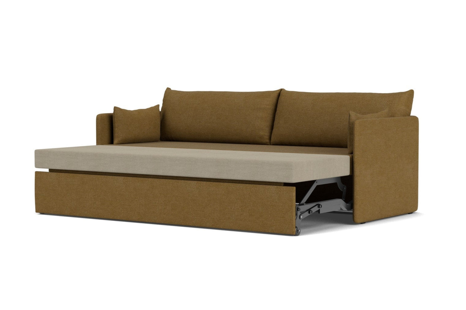 Sofa mit Schlaffunktion 3-sitzig 0FFSET senfgelb [Julia]