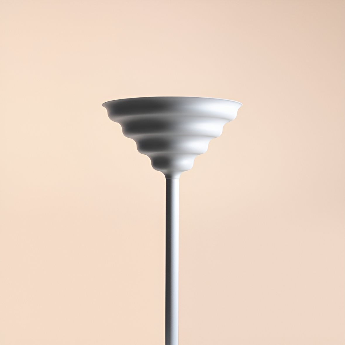 Gray wave floor lamp