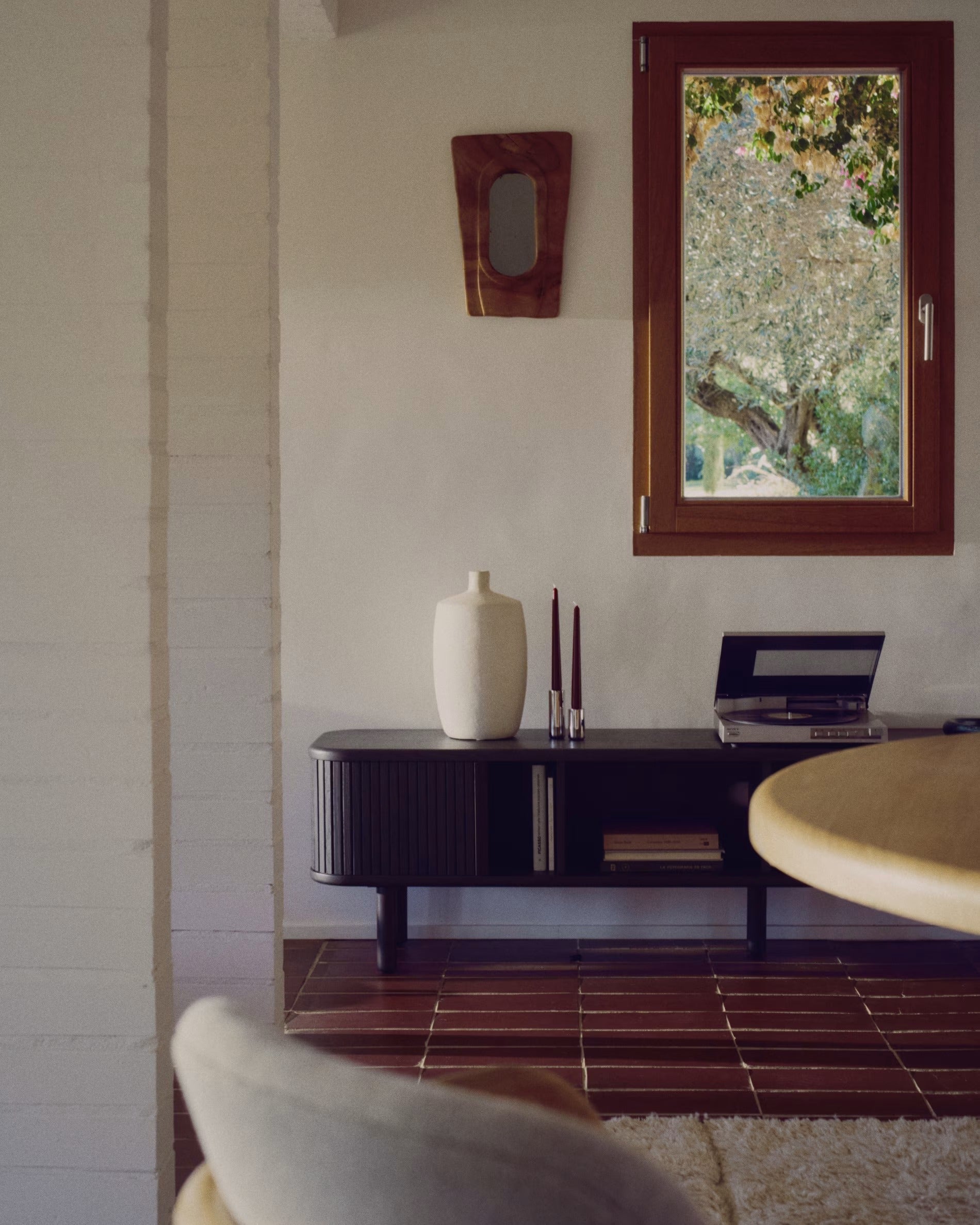 MAILEN dark ash veneer TV cabinet