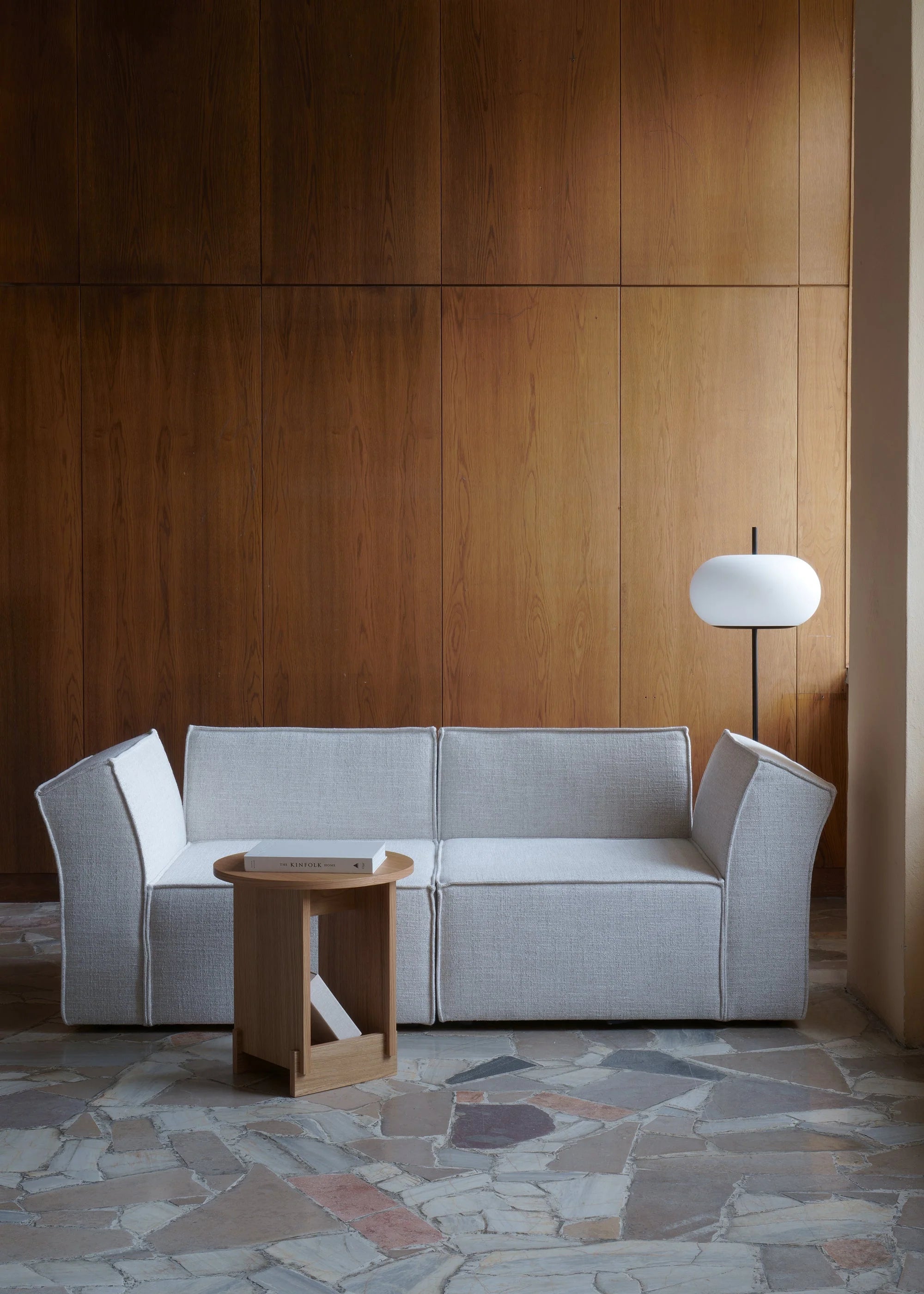Modulsofa ANDO - rechtes Modul braunes Boucle