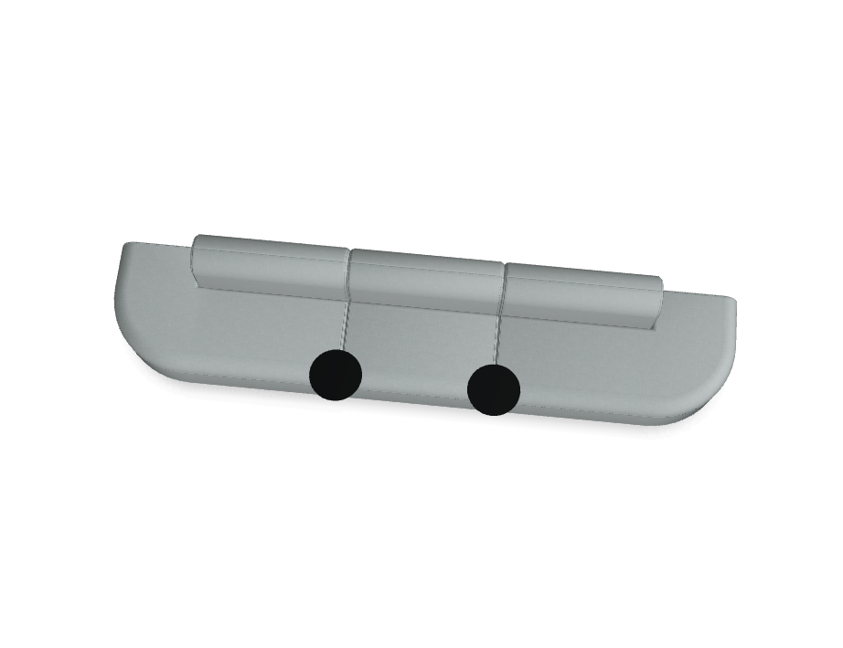 3-Modul-Sofa Einfacher gepolsterter Artico