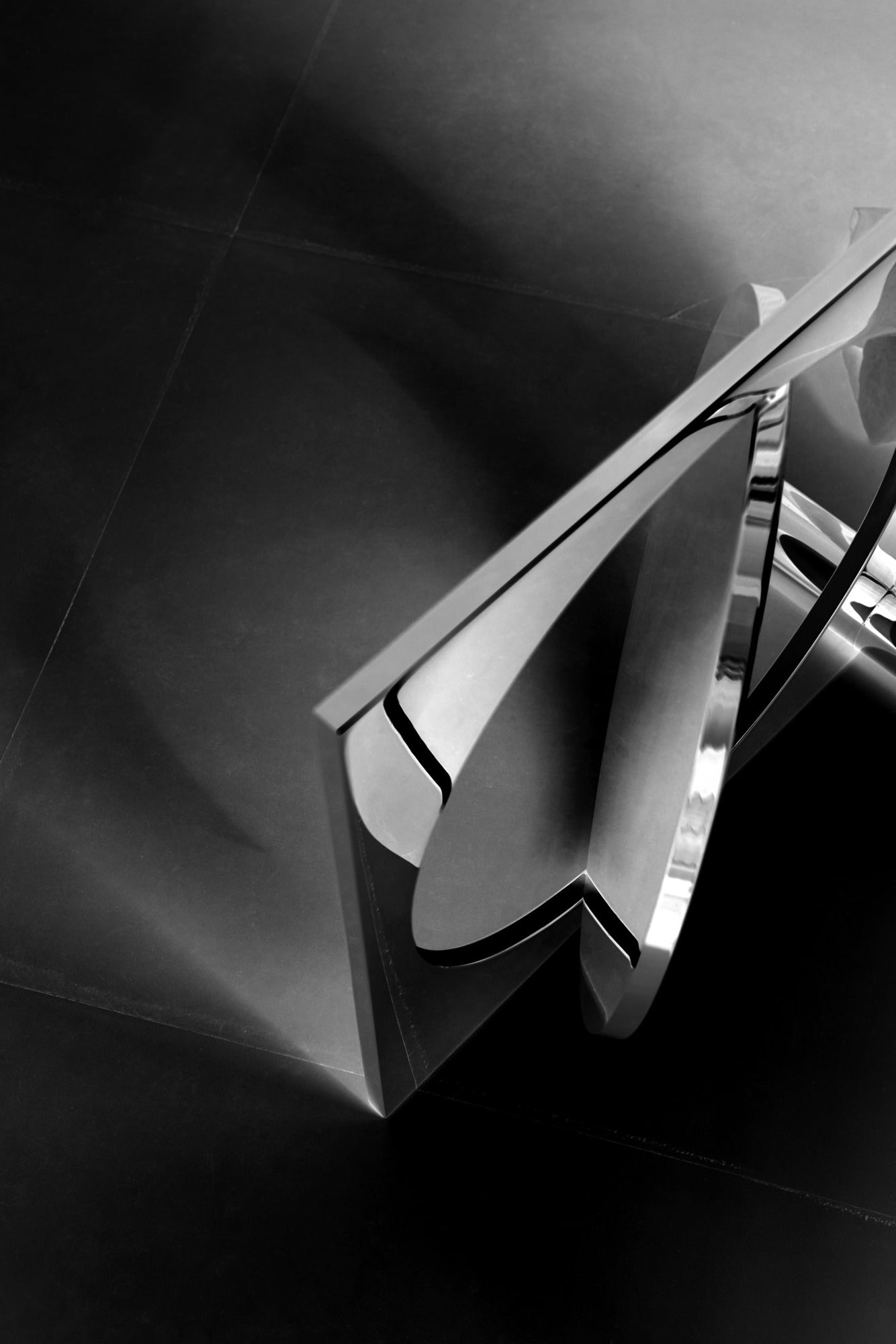 MOONSETTER chrome floor lamp