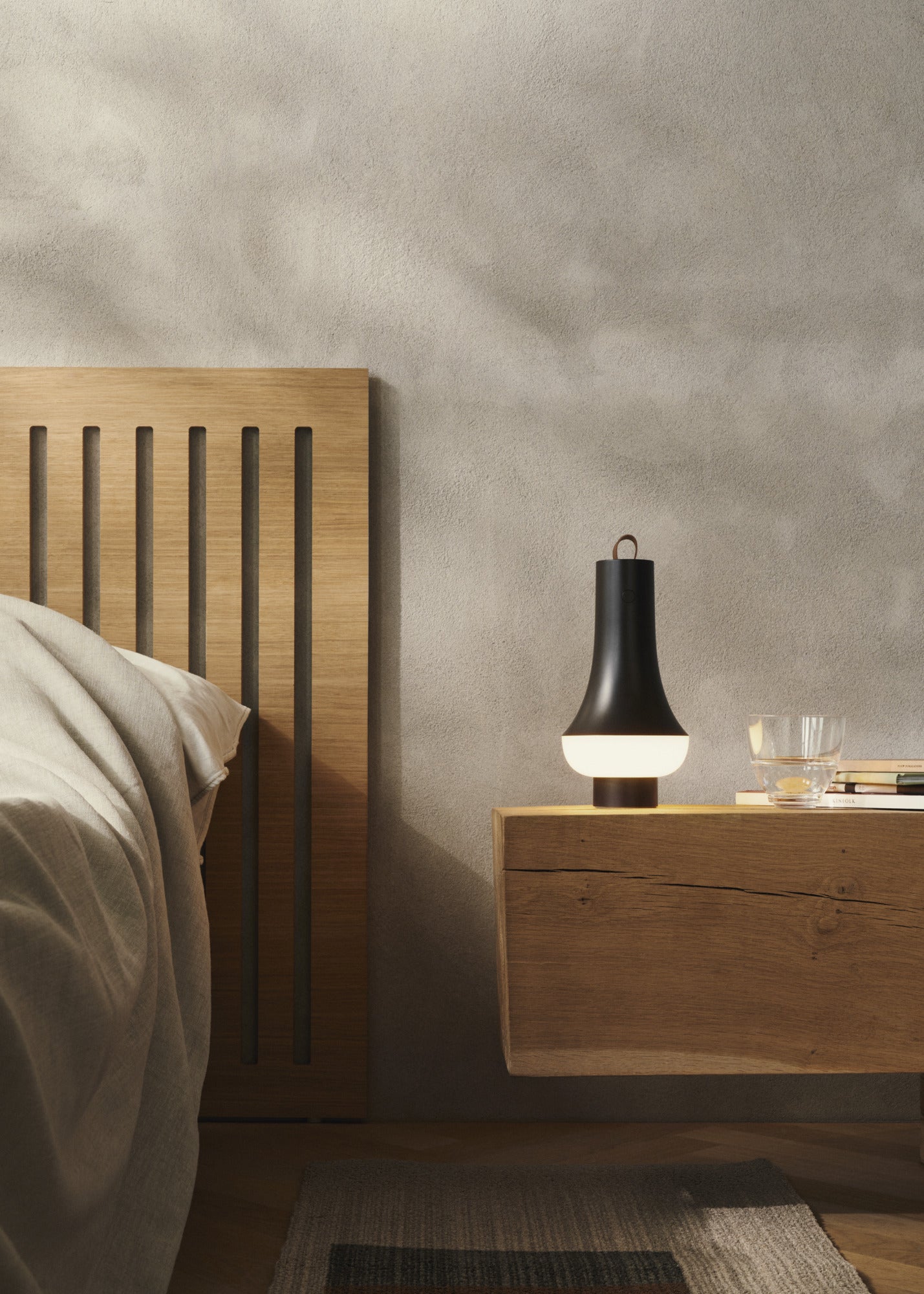 Tragbare Lampe TOMOSHI dunkelbraun