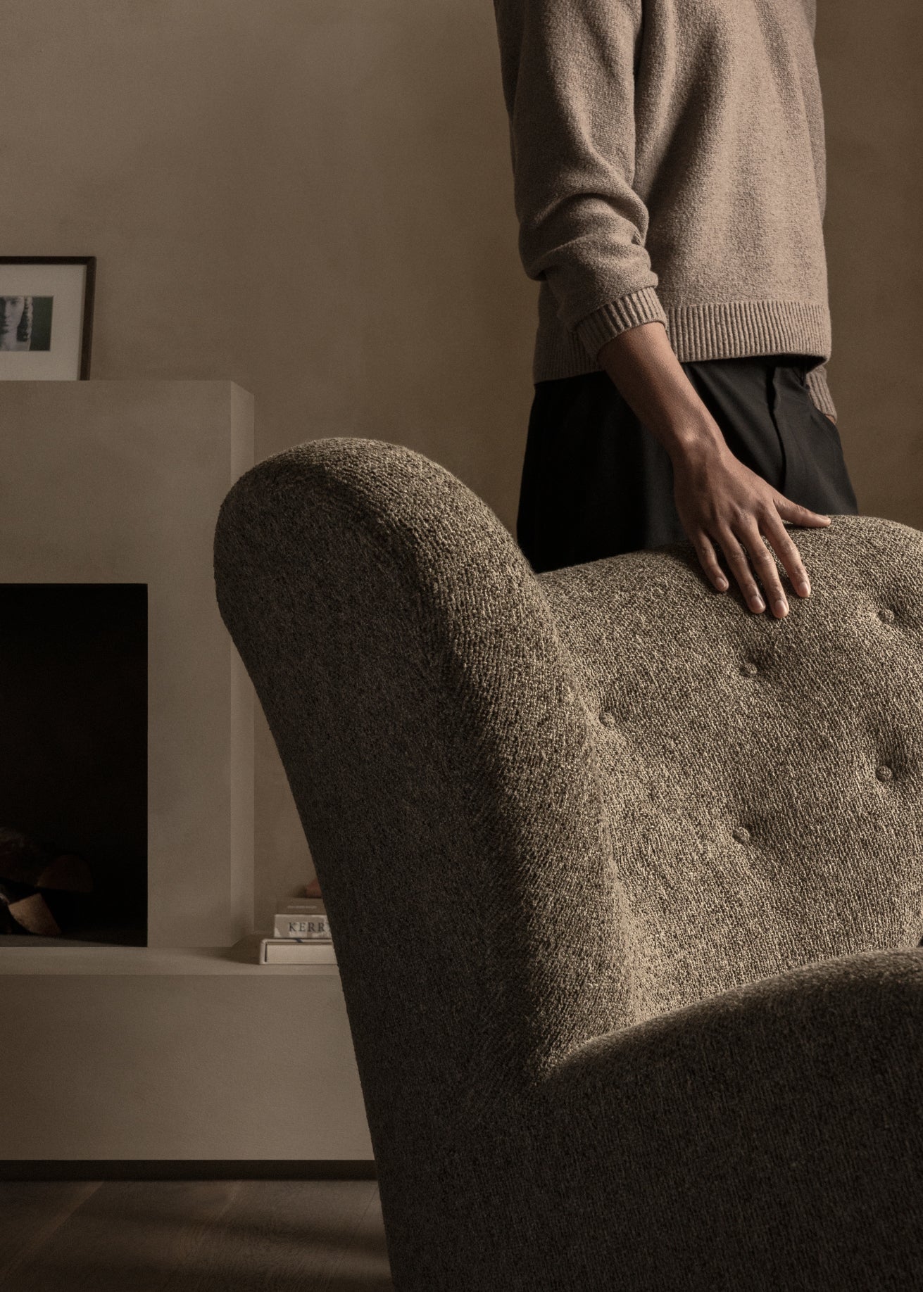THE TIRED MAN Armchair sheepskin