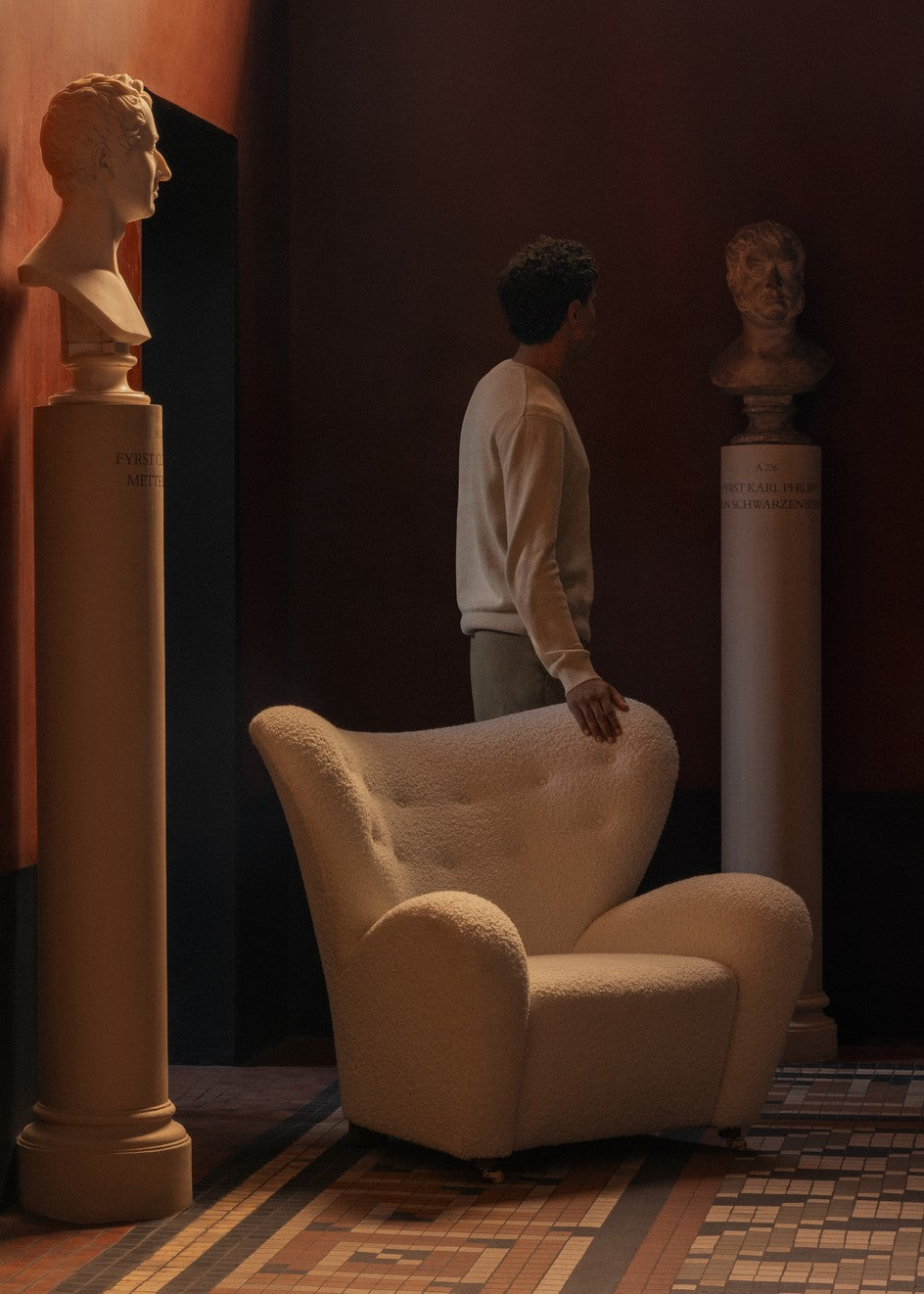 THE TIRED MAN Armchair sheepskin