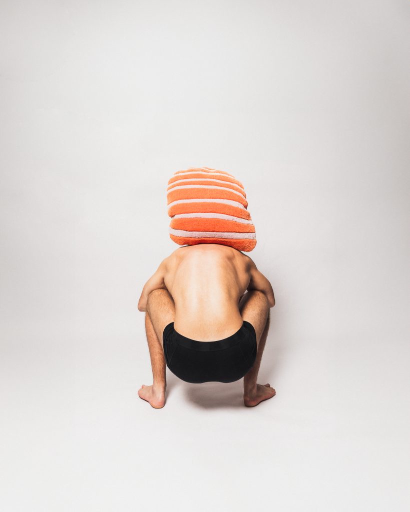 BONBON decorative pillow orange with pink