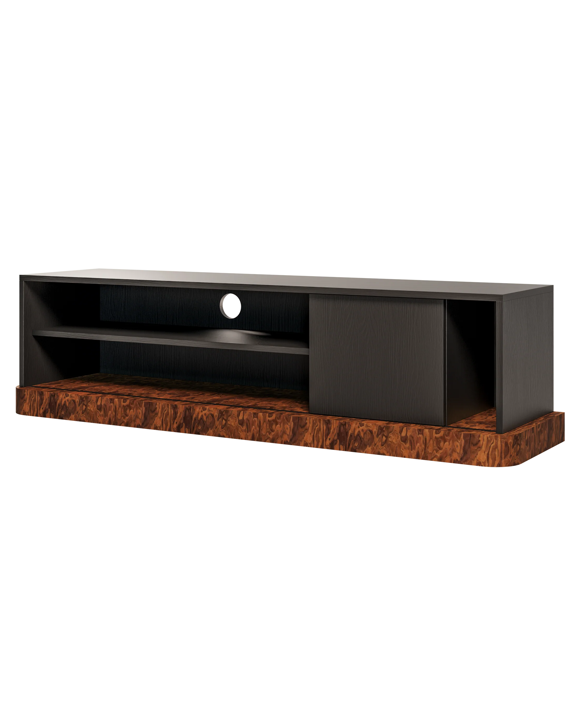 BAS California Burl and Jet Black TV Cabinet