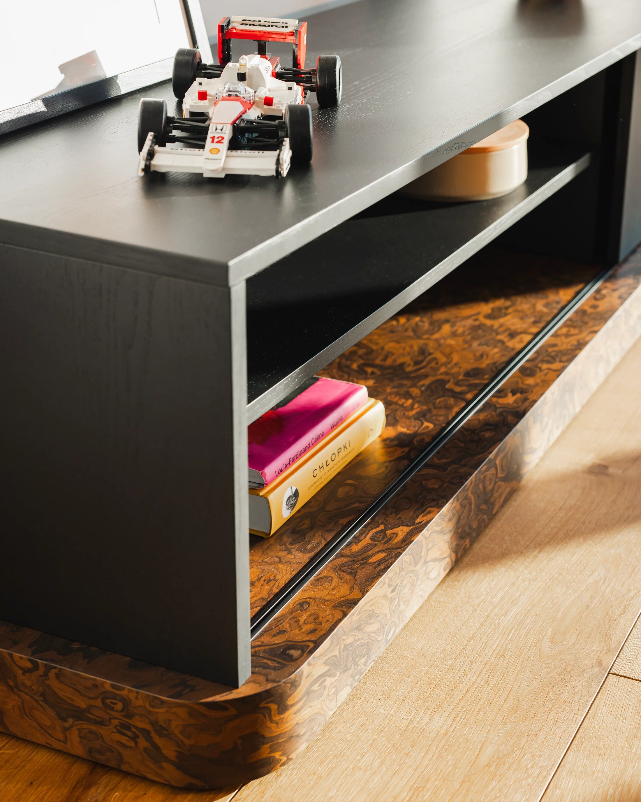 BAS California Burl and Jet Black TV Cabinet