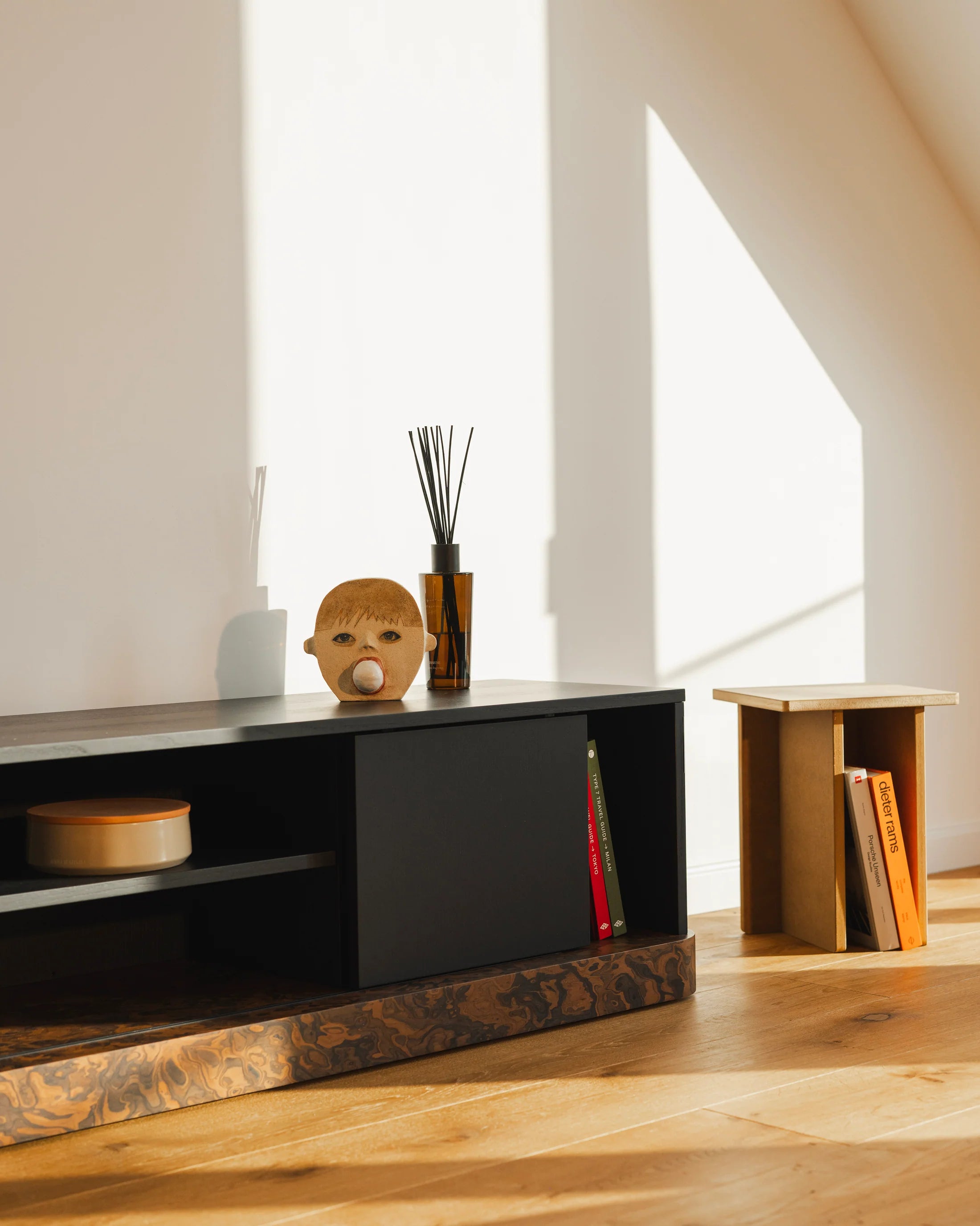 BAS California Burl and Jet Black TV Cabinet