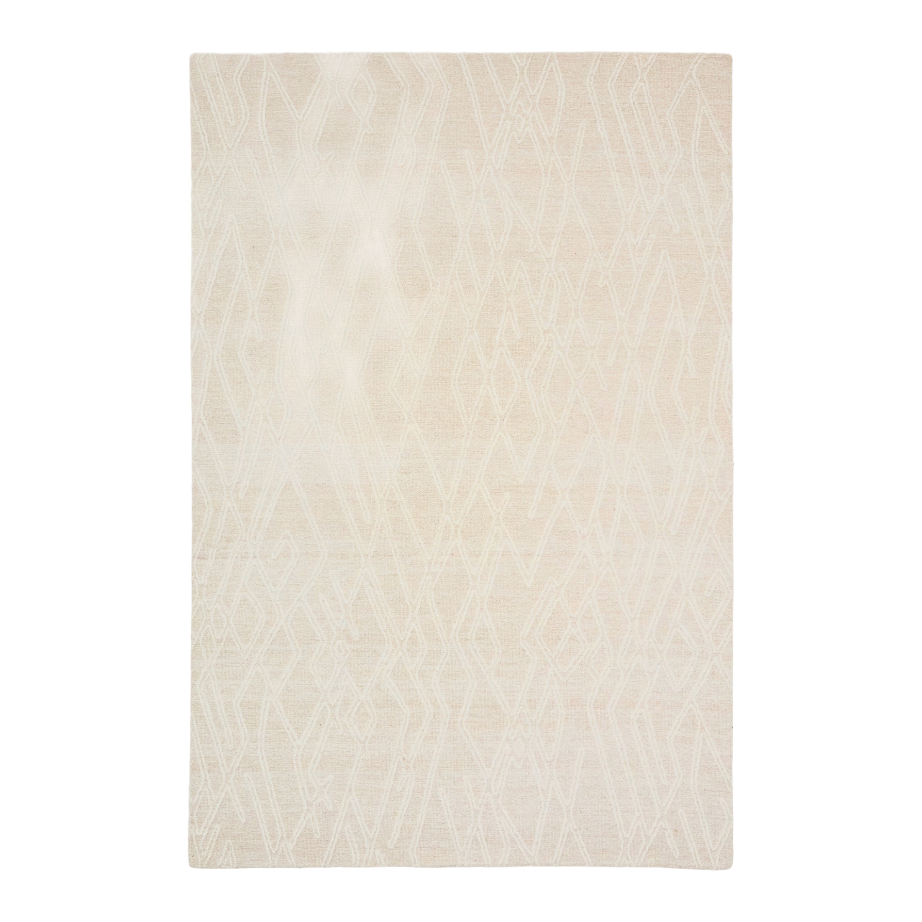 SELIRA Beige Carpet with Embroidery Effect