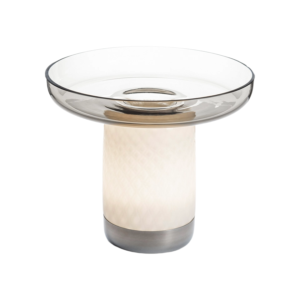 Portable Lamp BONTA PLATE white with gray