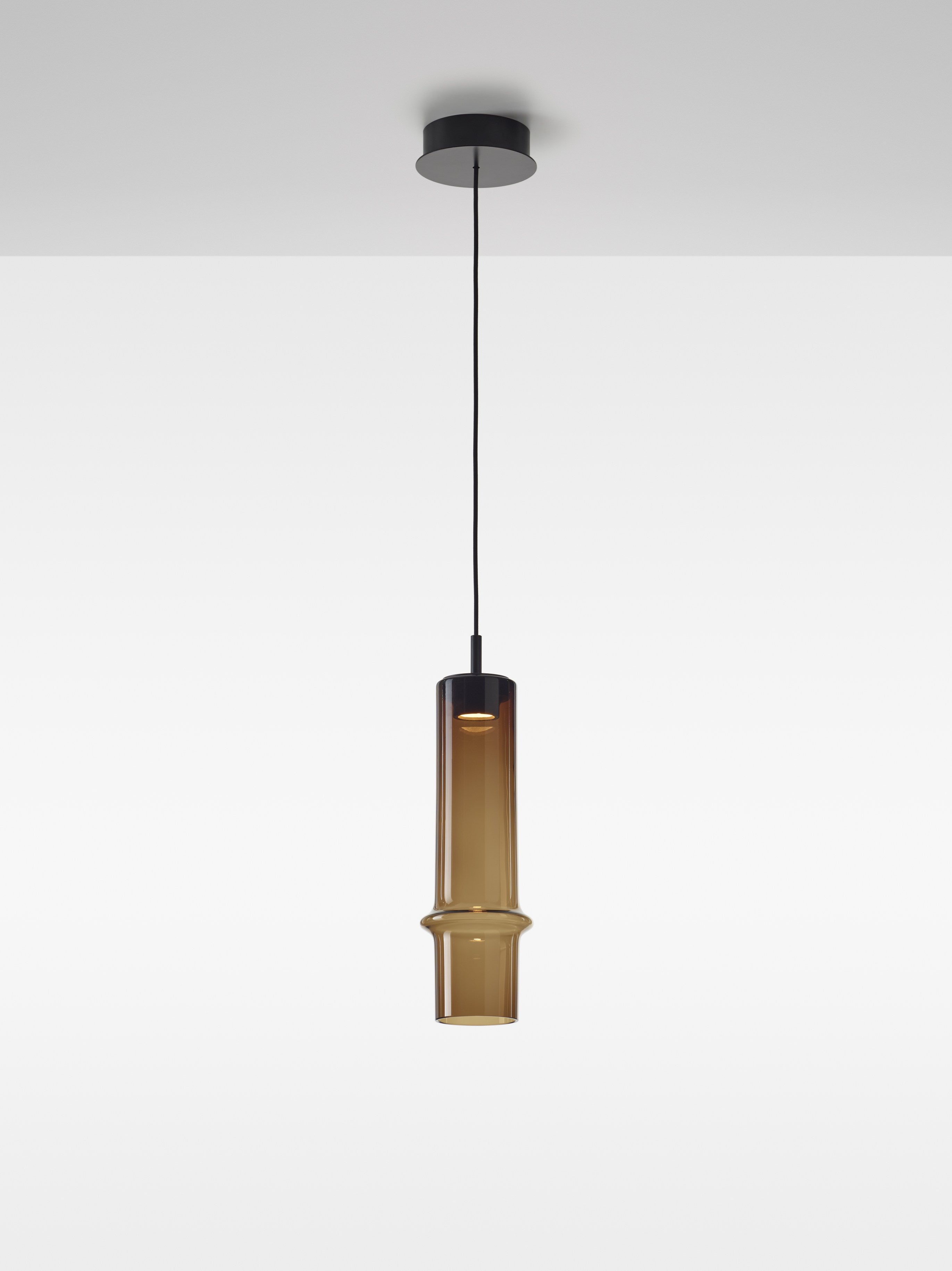 Hanging lamp bamboo forest glass