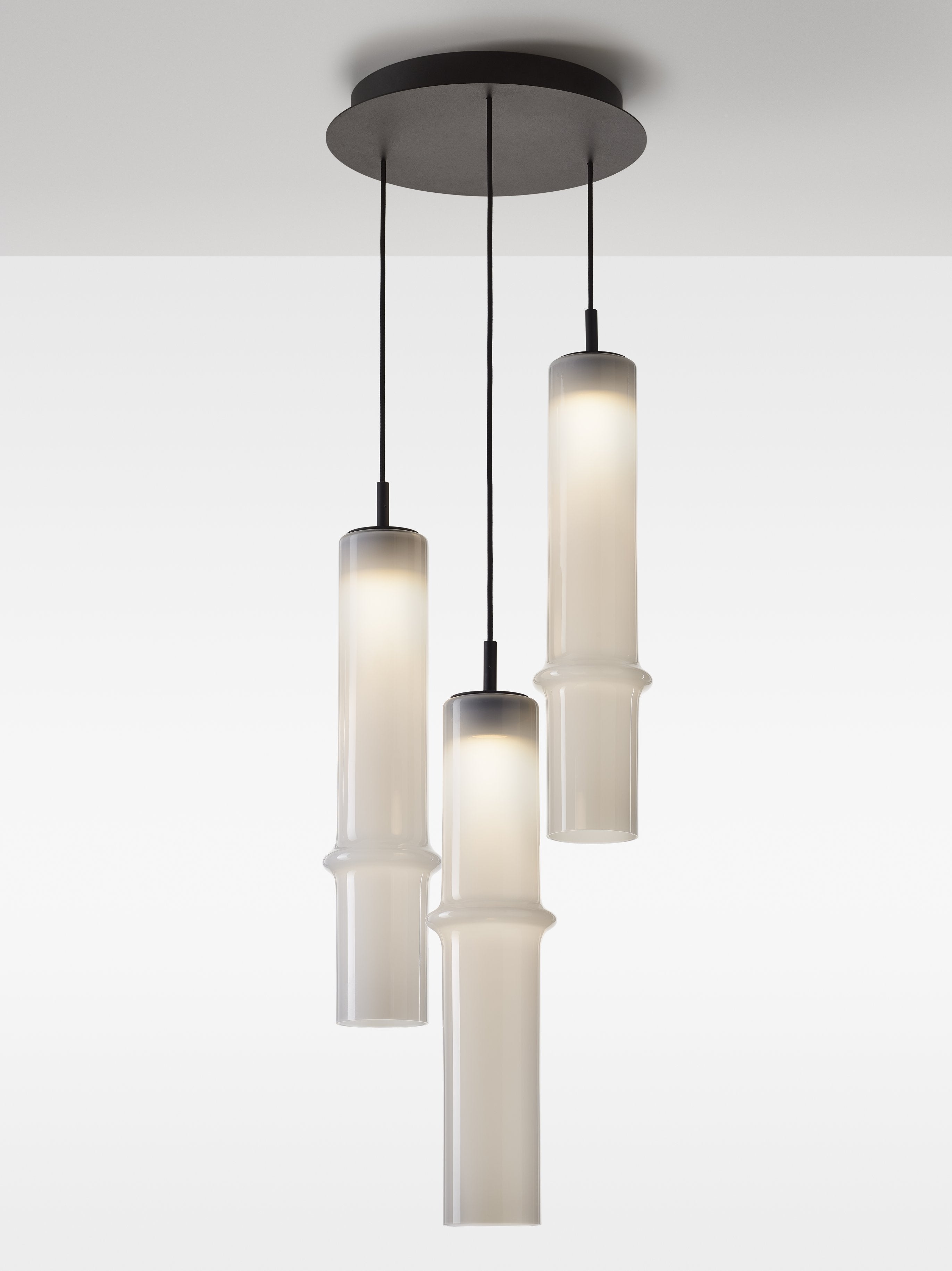 Hanging lamp bamboo forest glass