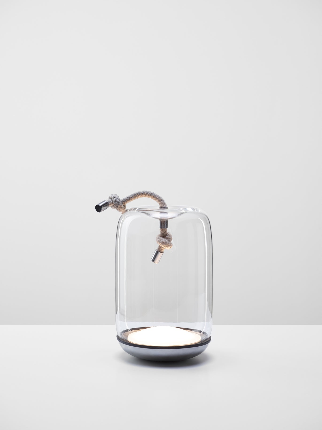 Knot Battery portable lamp - Cilindro glass