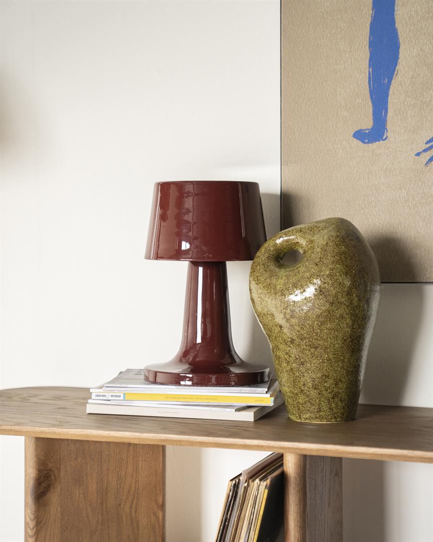 Tischlampe ALVO burgunderrot