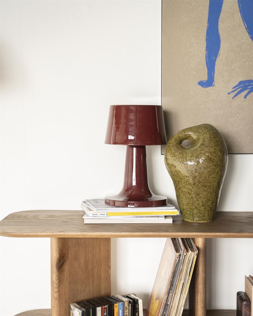 Tischlampe ALVO burgunderrot
