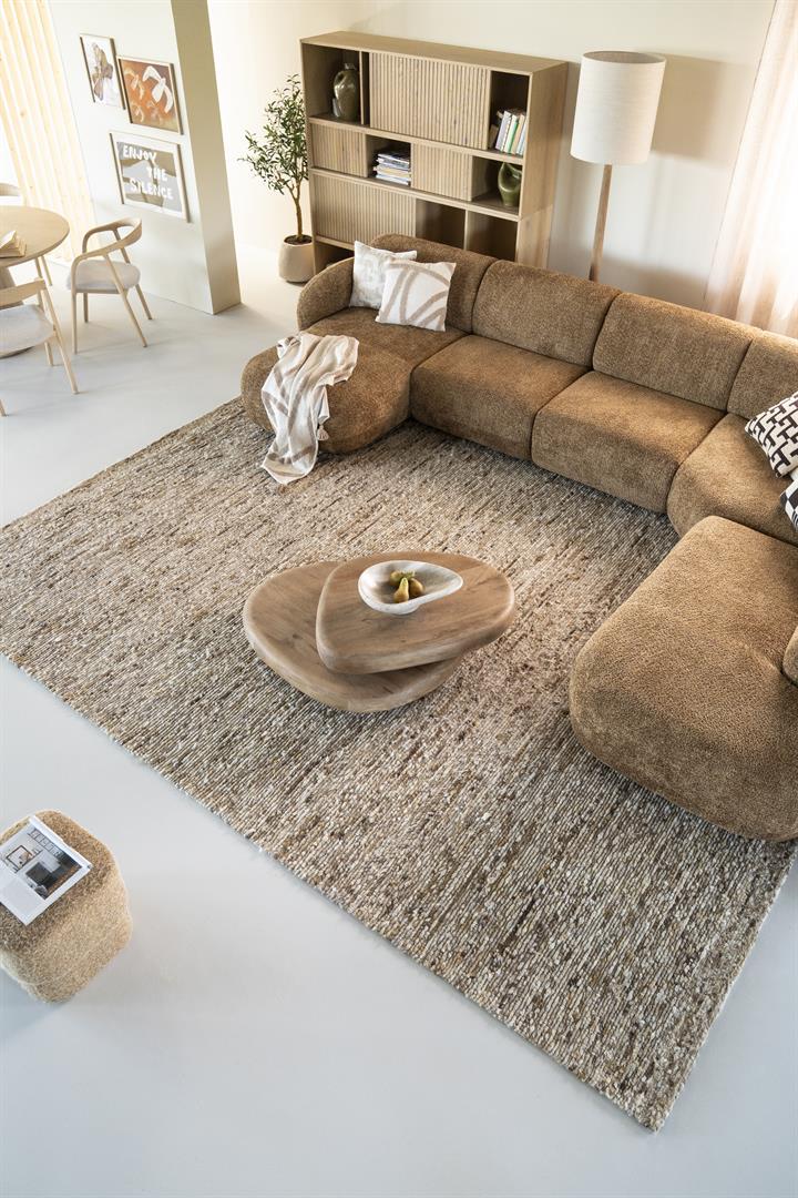 Teppich TAKARA dunkelbeige Melange
