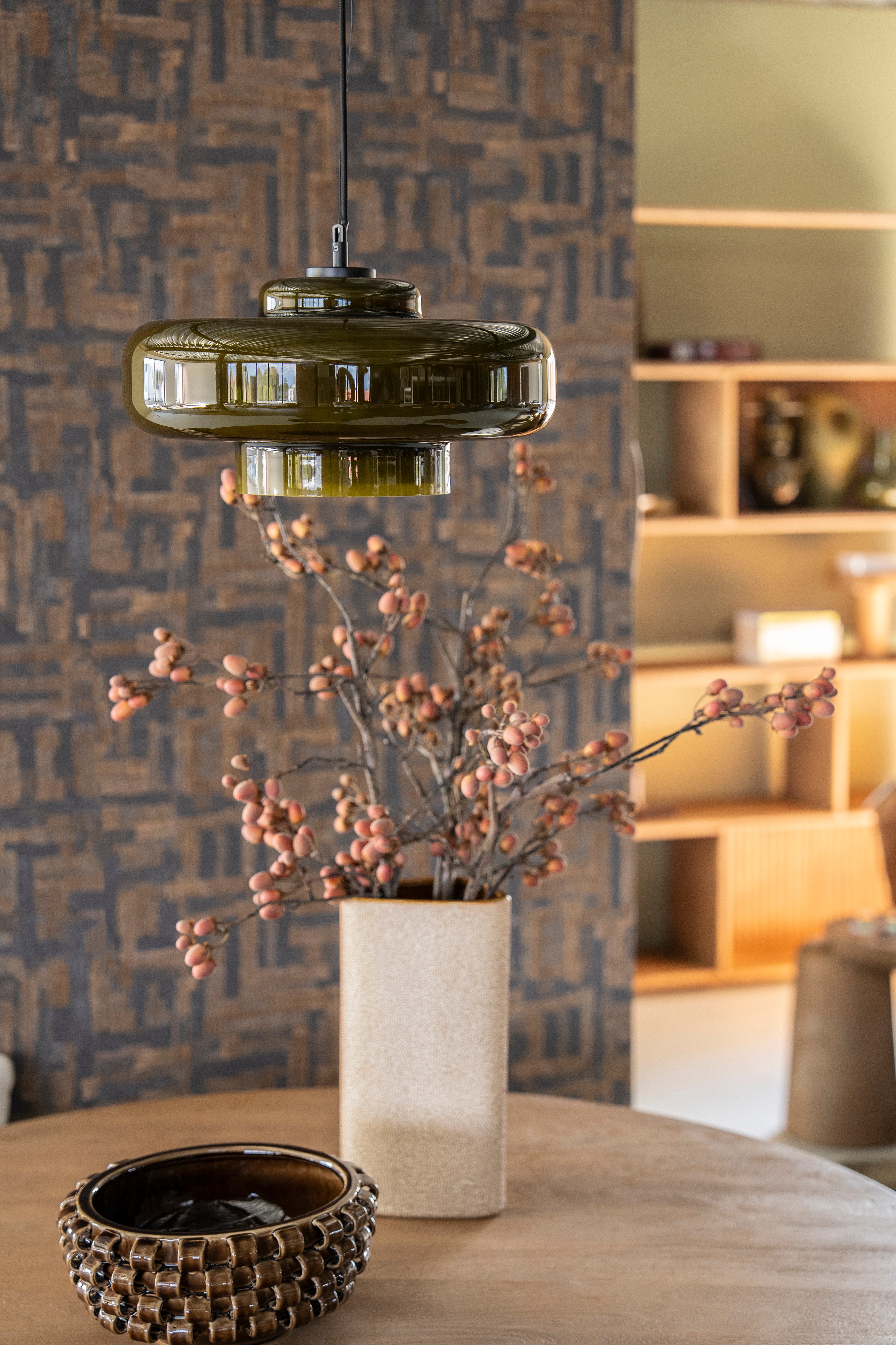 Wazon DOTANGLE brązowa ceramika