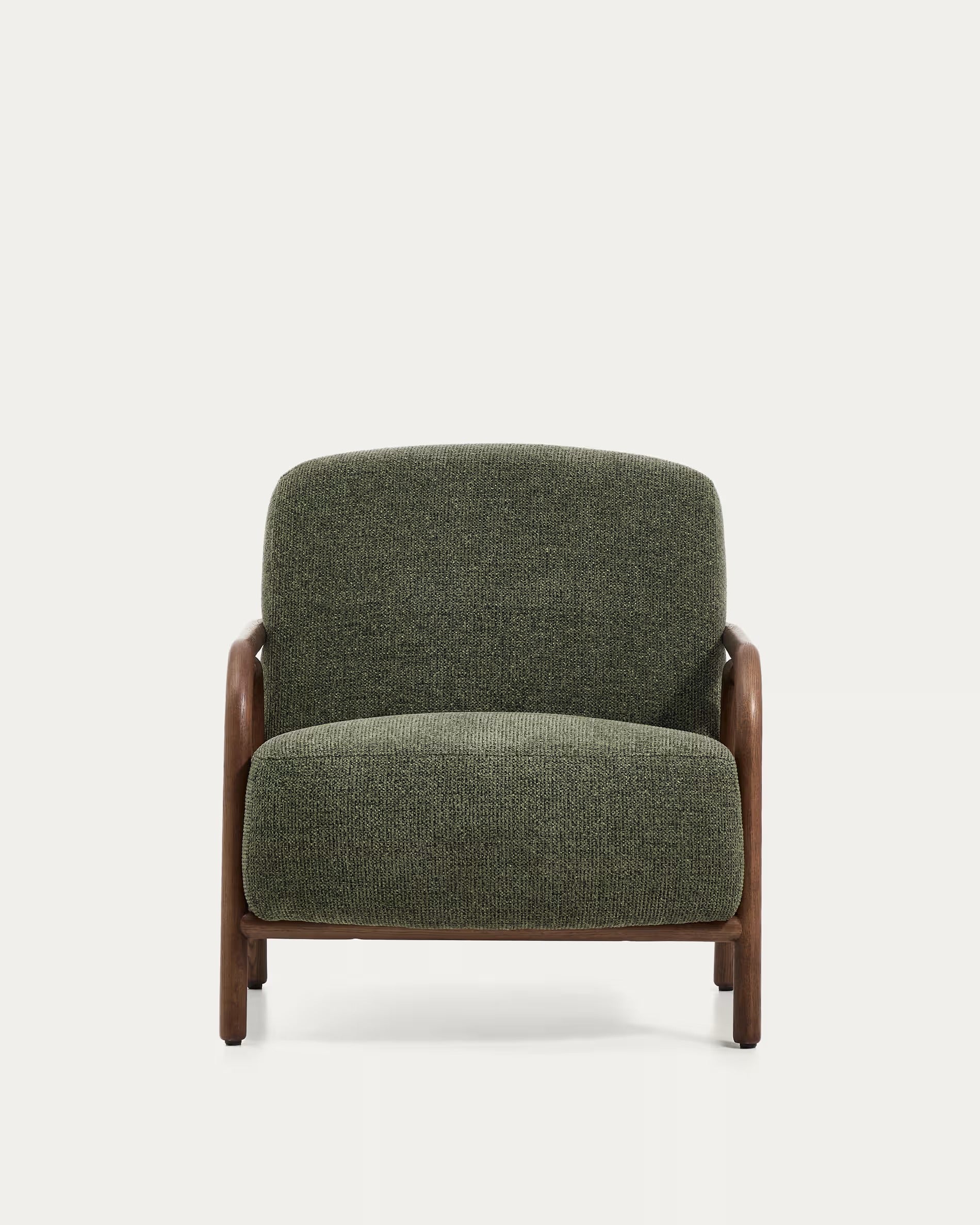 SYLO armchair green with dark ash base