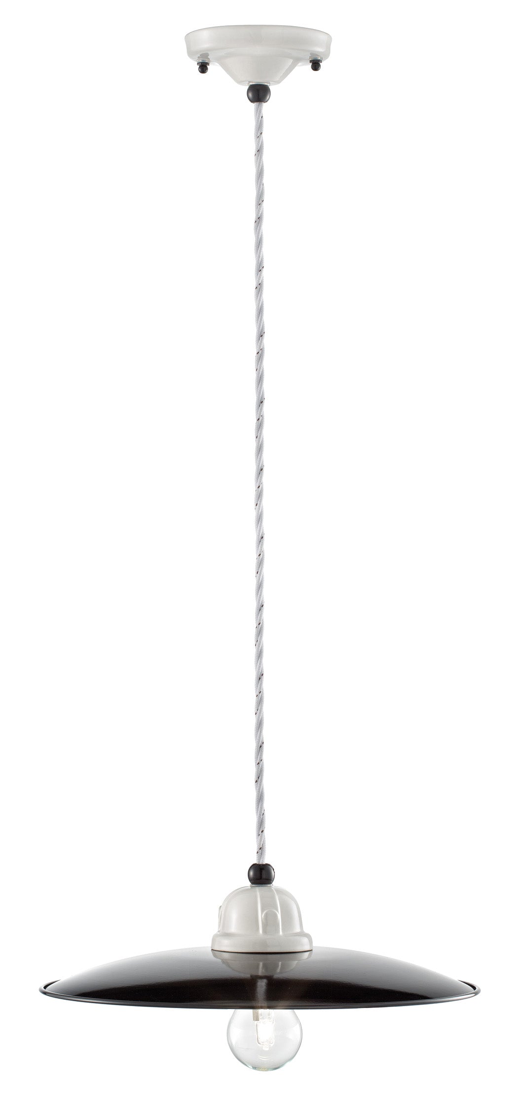B&amp;W Keramik Pendelleuchte schwarz-weiß 