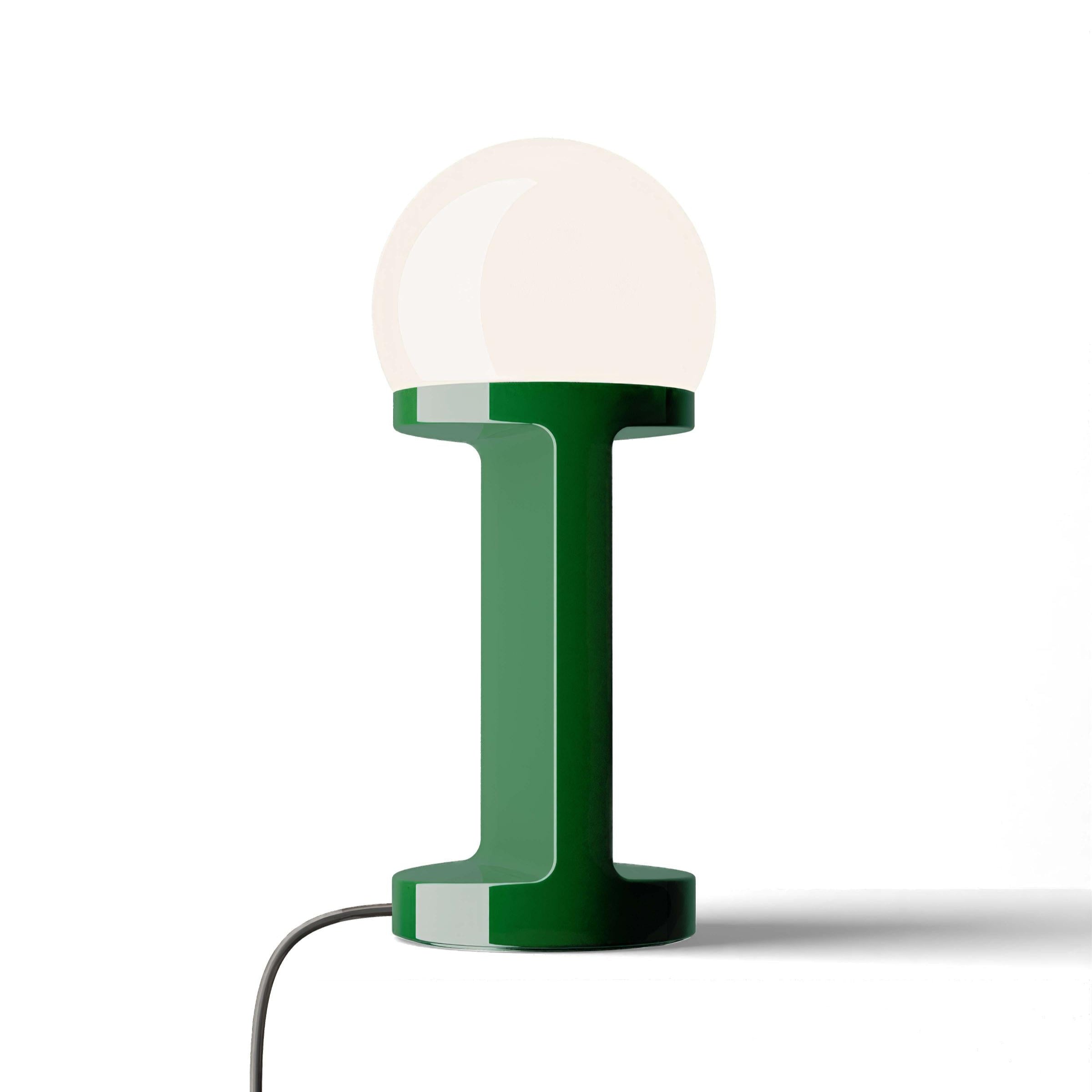 HABEA Keramik-Tischlampe Salbeigrün 